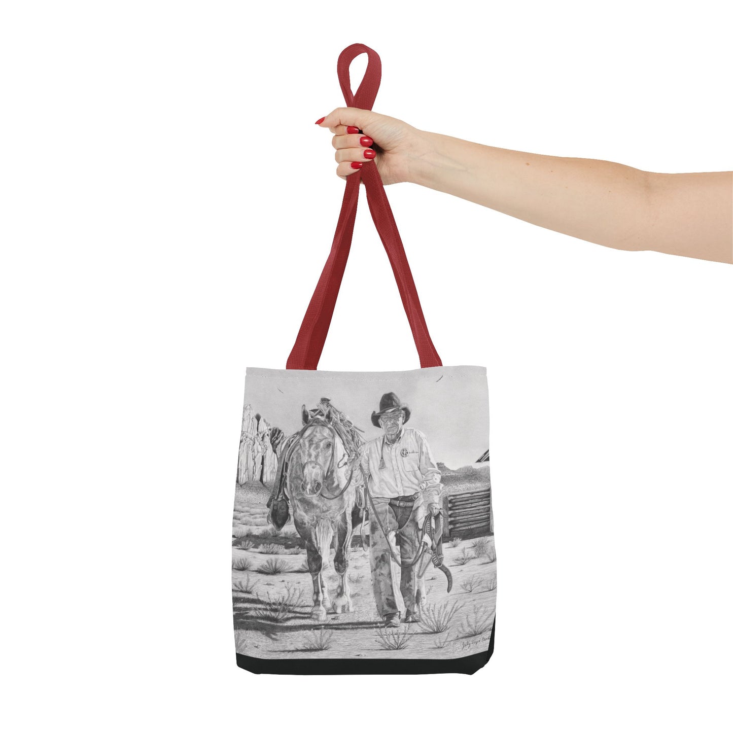 "On The Trail of Outlaw" Western Art Tote Bag