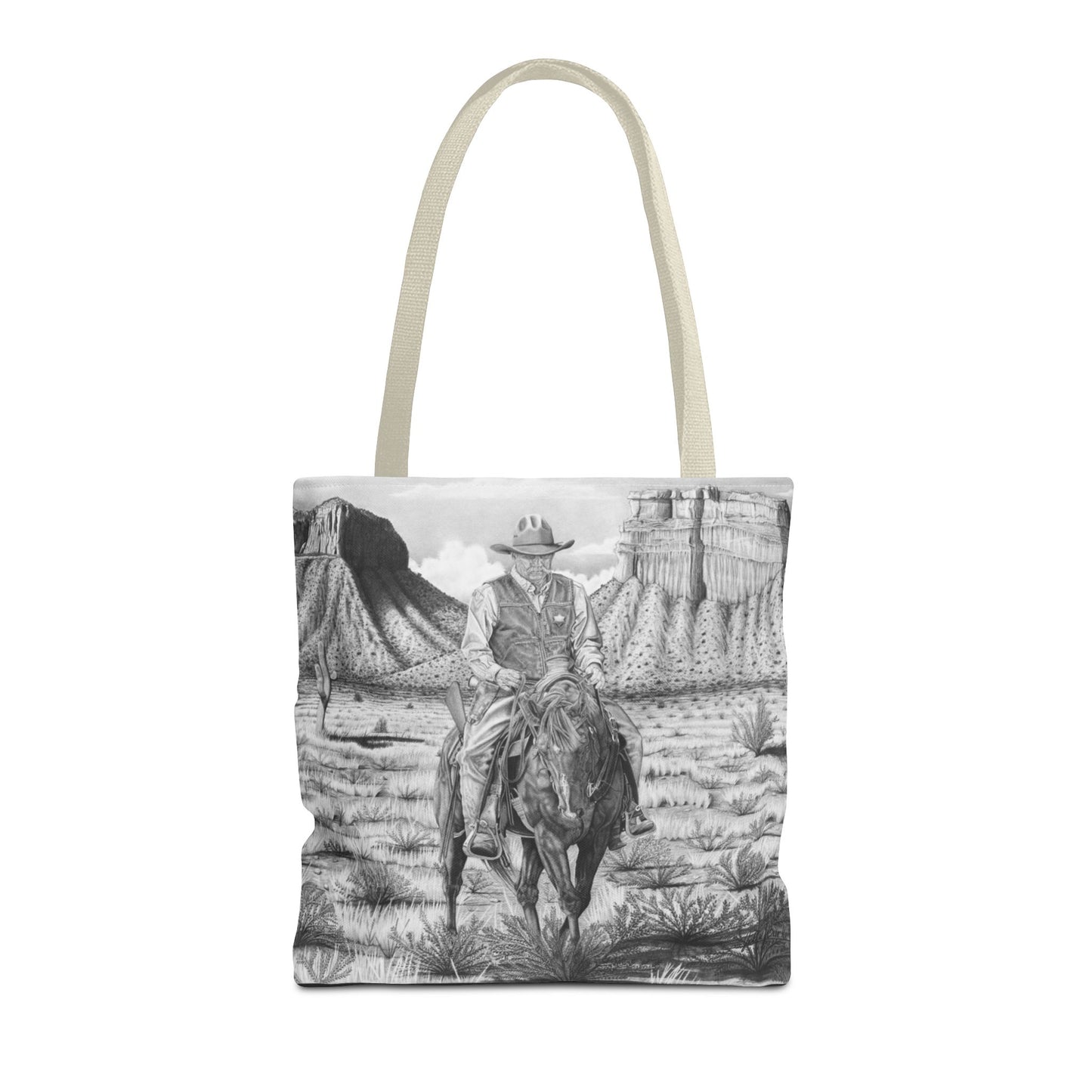 "On the Outlaw Trail "Tote Bag, Western Style Shopping Tote, Equestrian Gift, Farmhouse Decor, Horse Lover Accessory