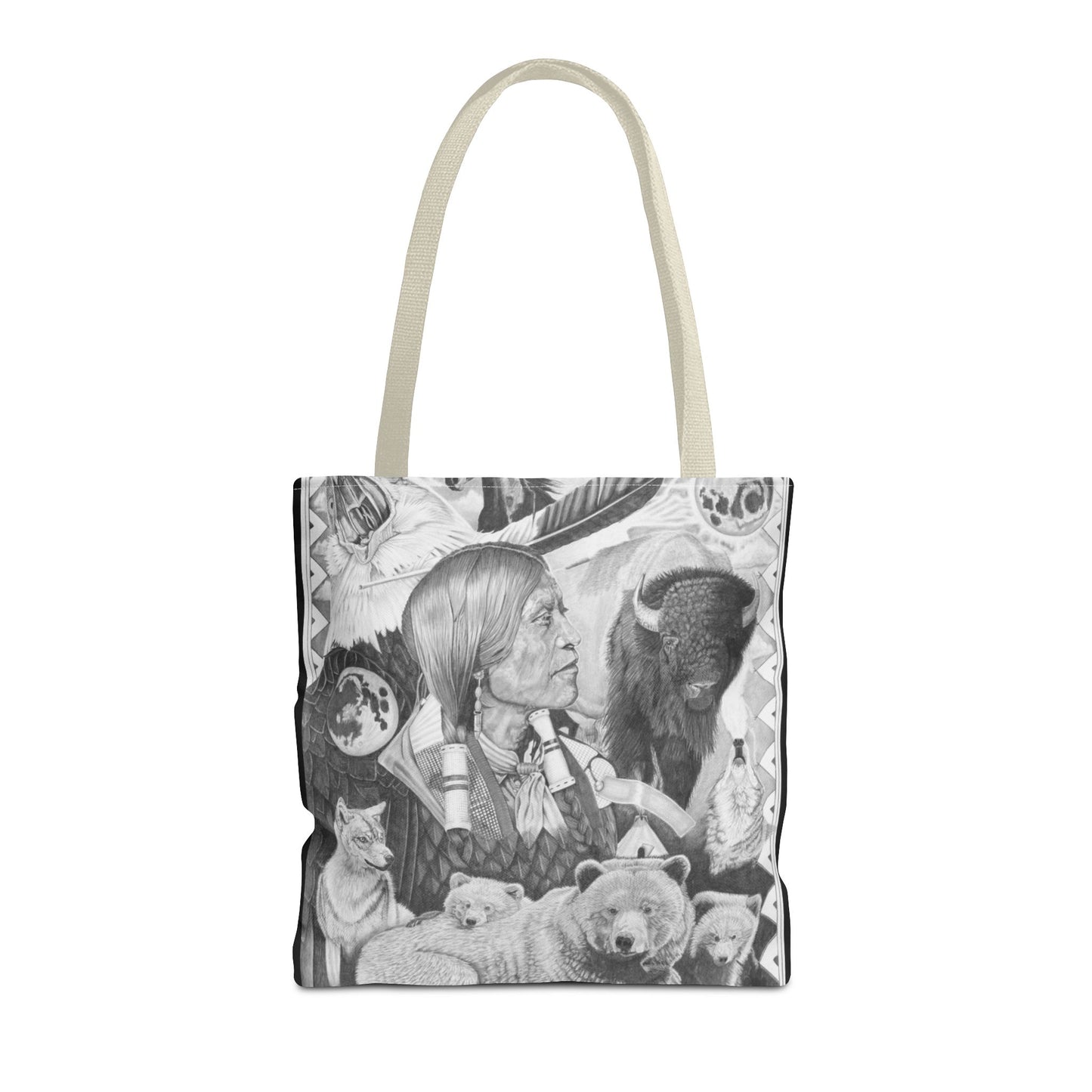 "Two Moon Apache Dream " Tote Bag, Western Style Shopping Tote, Equestrian Gift, Farmhouse Decor, Horse Lover Accessory