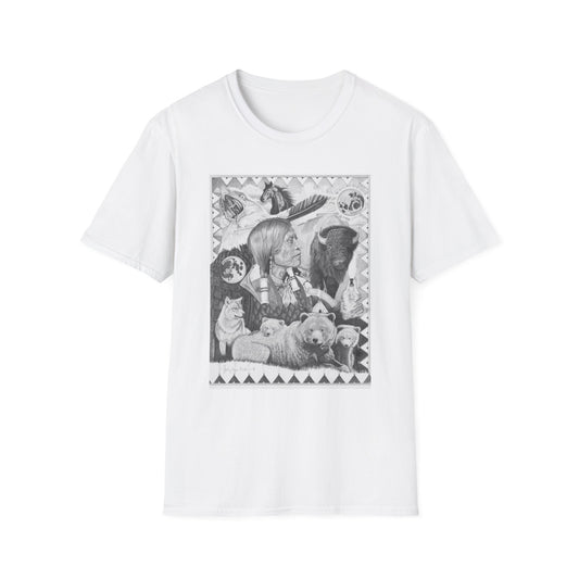 "Two Moon Apache Dream" Western Style T-Shirt