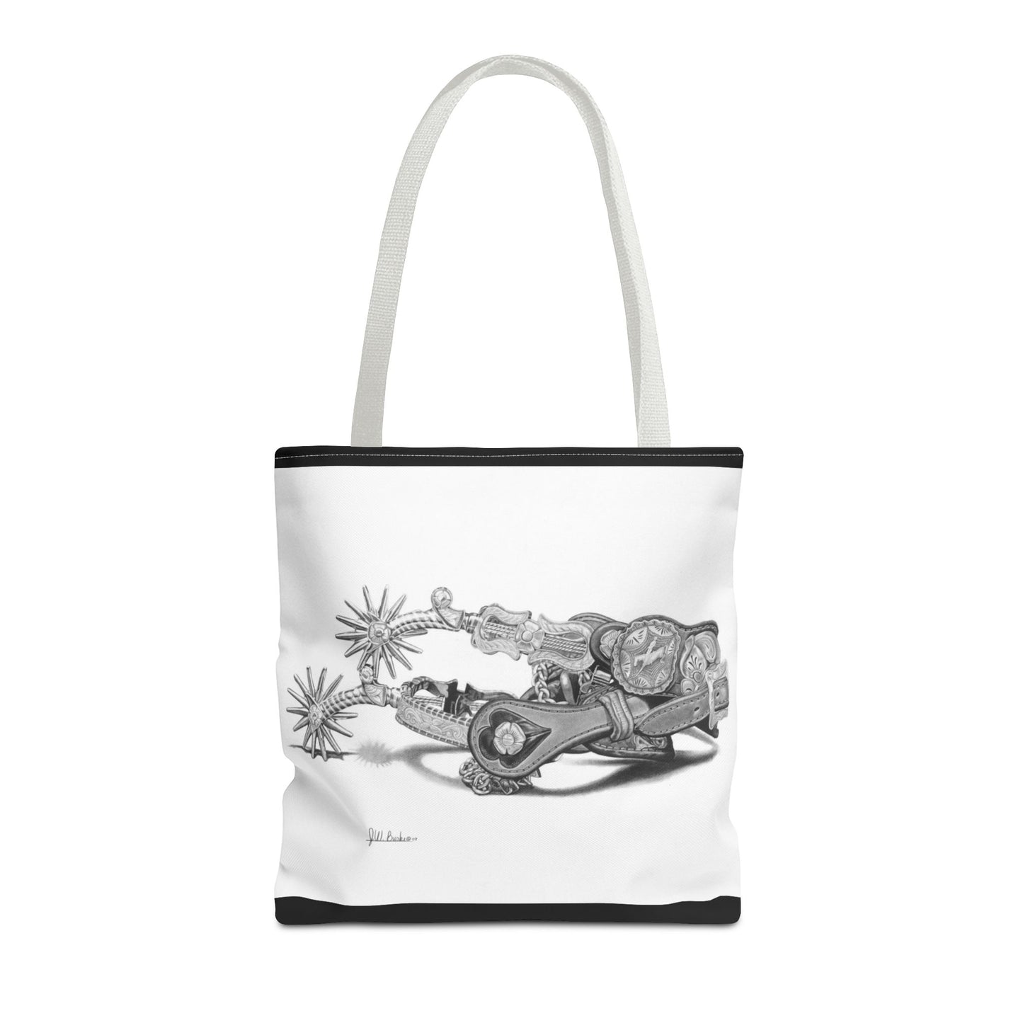 "Spurs" Tote Bag, Western Style Shopping Tote, Equestrian Gift, Farmhouse Decor, Horse Lover Accessory