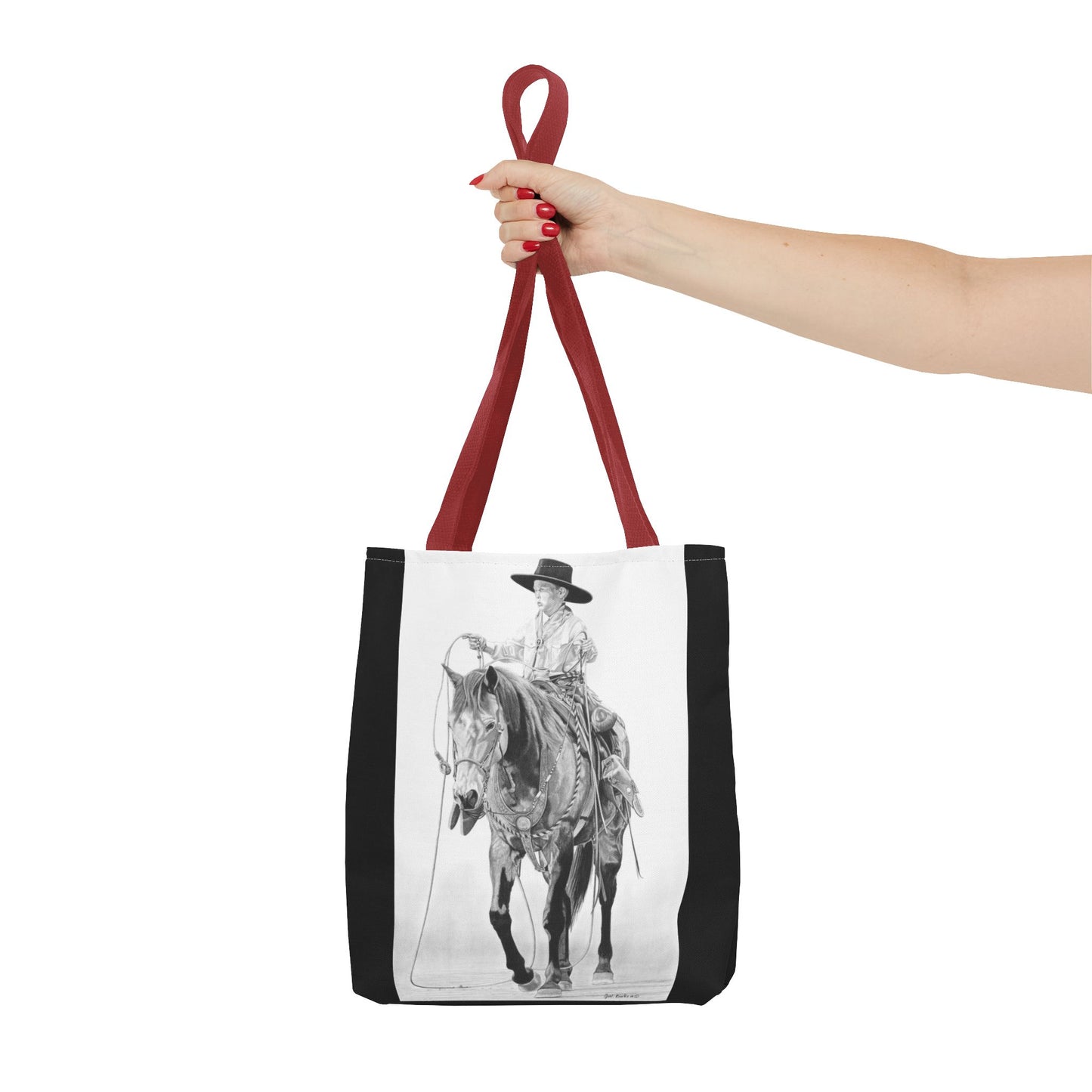 "Young Cowboy " Tote Bag, Western Style Shopping Tote, Equestrian Gift, Farmhouse Decor, Horse Lover Accessory