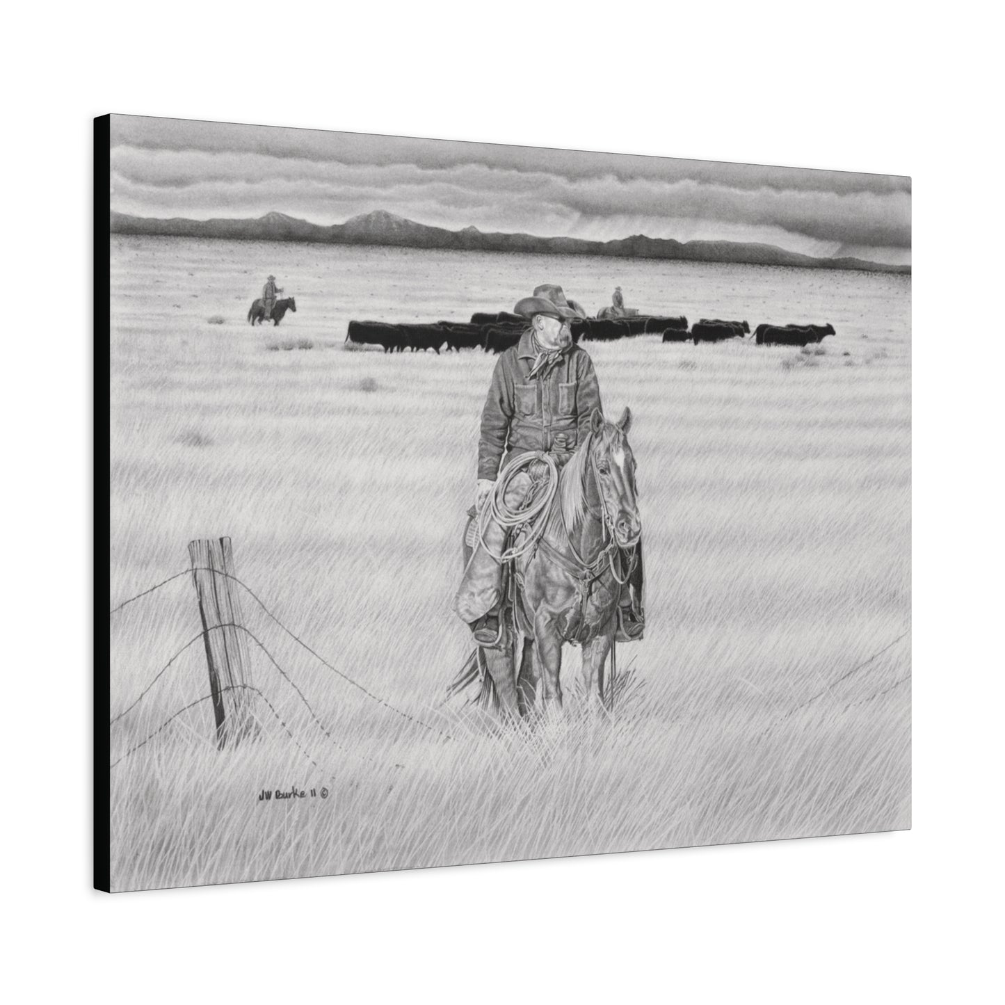 "The Passing Storm" western art on canvas