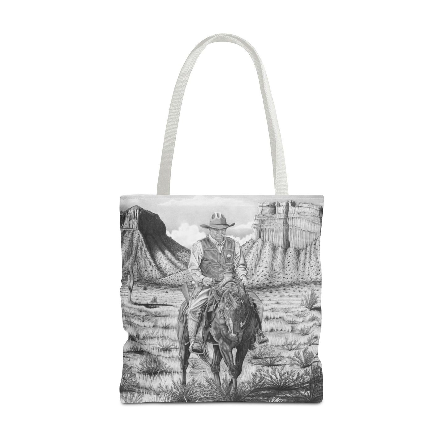 "On the Outlaw Trail "Tote Bag, Western Style Shopping Tote, Equestrian Gift, Farmhouse Decor, Horse Lover Accessory