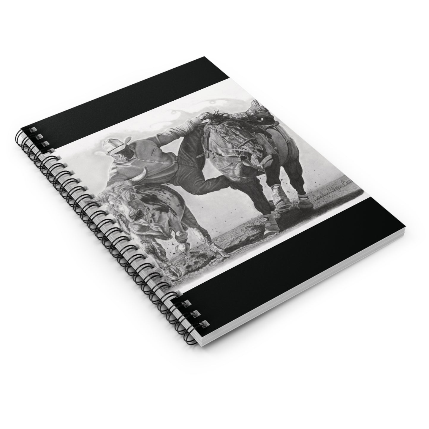 "Cowboy Life # 1" Western Art Notebook - Ruled Line Spiral Journal