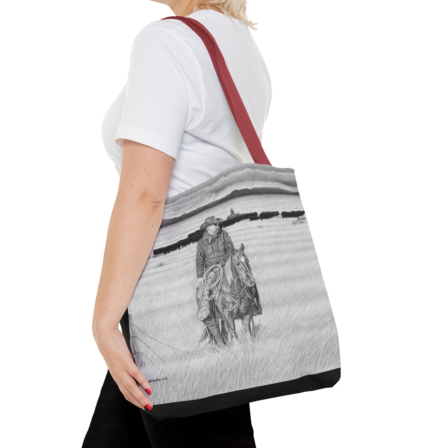 "The Passing Storm" Tote Bag, Western Style Shopping Tote, Equestrian Gift, Farmhouse Decor, Horse Lover Accessory