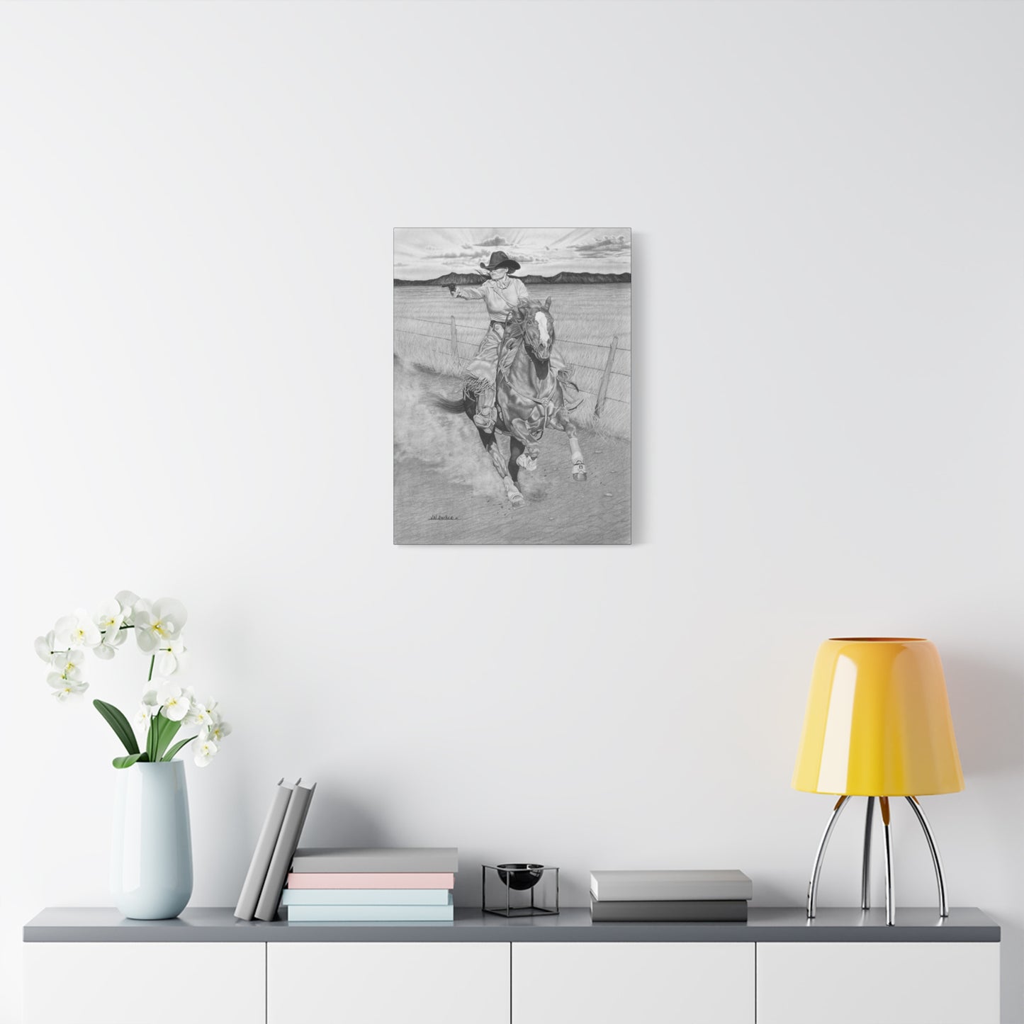 "Dangerouse and Beautiful" western art on canvas