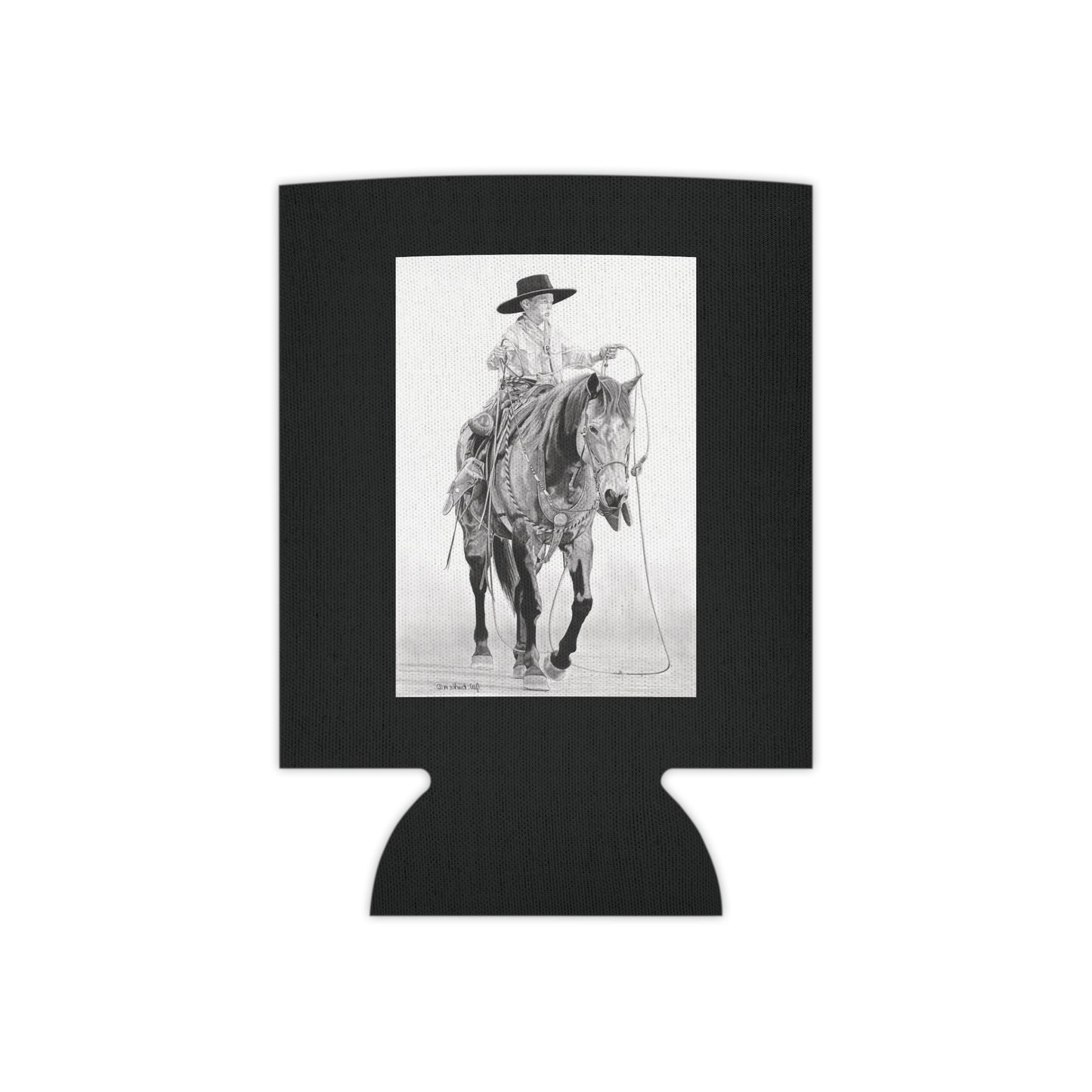 'Young Cowboy' Rustic Cowboy Can Cooler, Western Beverage Sleeve, Outdoor Party Gear, Country-Themed Drink Holder, Ideal for BBQs & Tailgates
