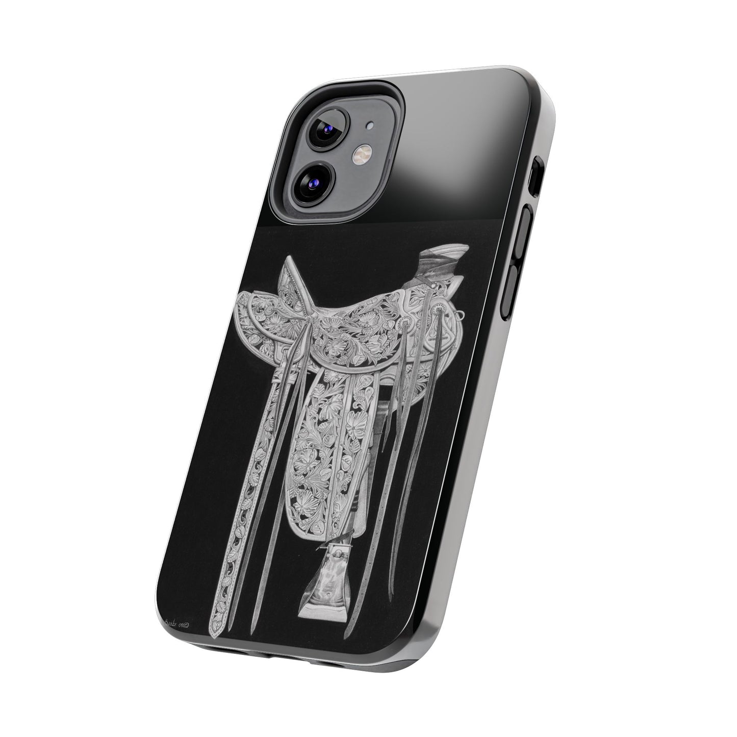 "New Saddle" Western Rodeo Phone Cases, Cowboy Design, Tough Protection, Gift for Him, Ranch Decor, Durable Style