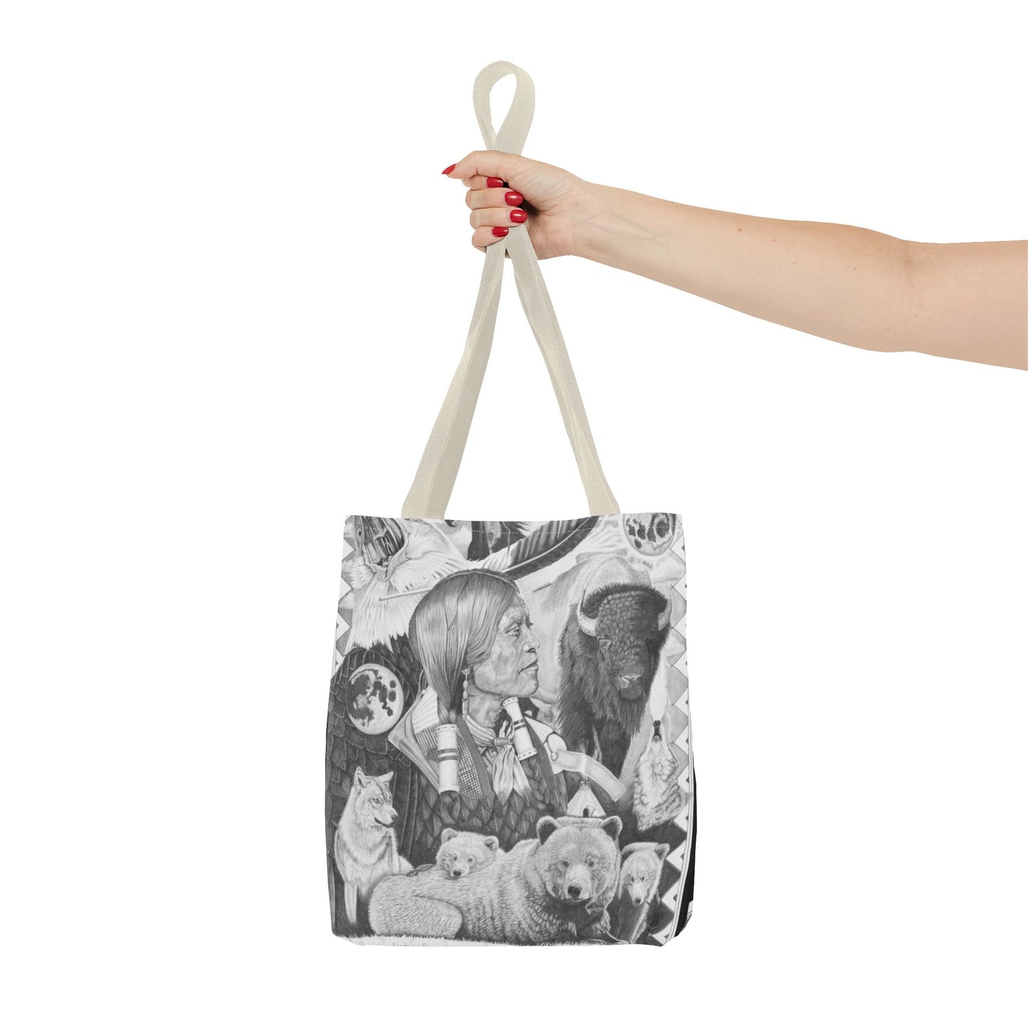 "Two Moon Apache Dream " Tote Bag, Western Style Shopping Tote, Equestrian Gift, Farmhouse Decor, Horse Lover Accessory