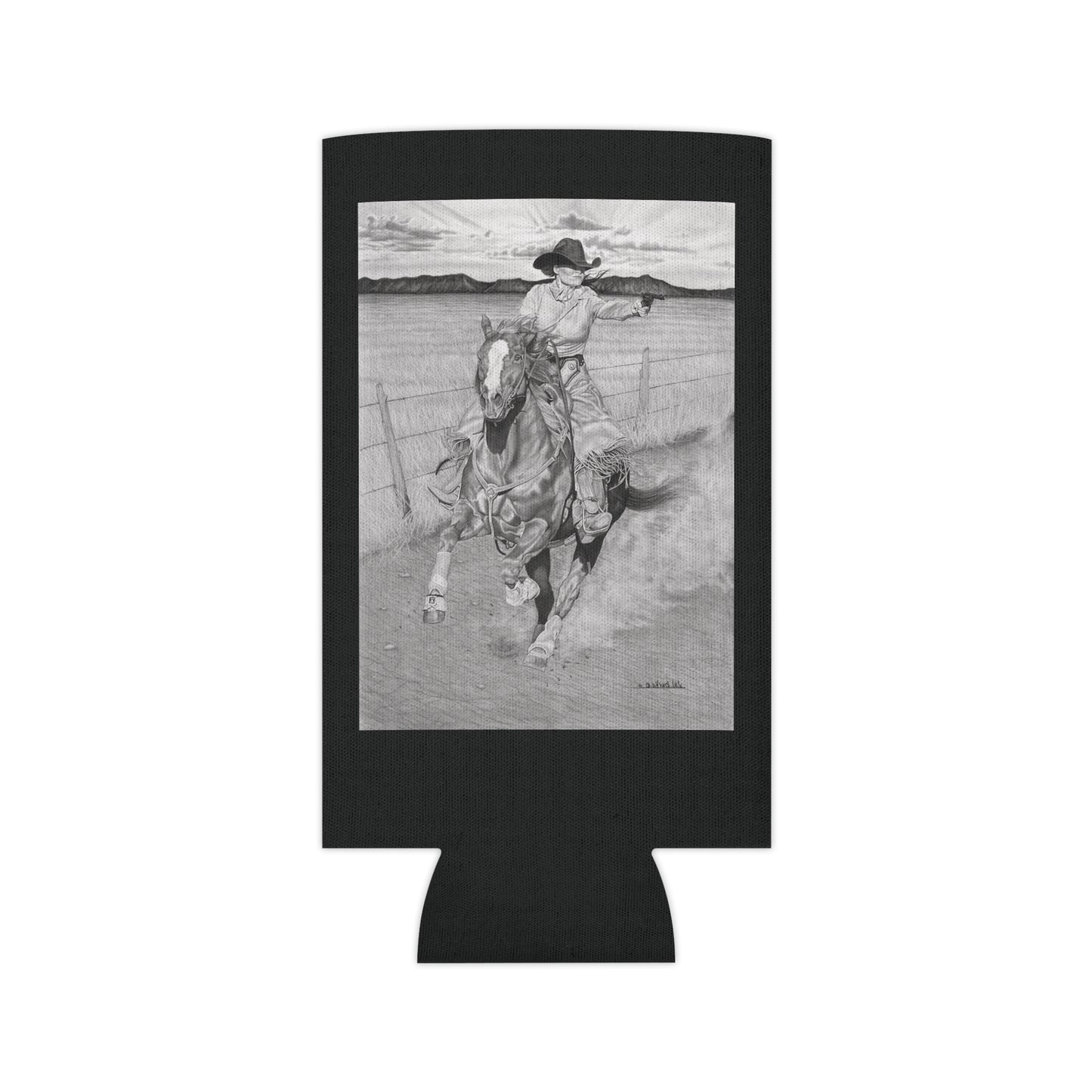 "Dangerouse and Beutiful " Rustic Cowboy Can Cooler, Western Beverage Sleeve, Outdoor Party Gear, Country-Themed Drink Holder, Ideal for BBQs & Tailgates