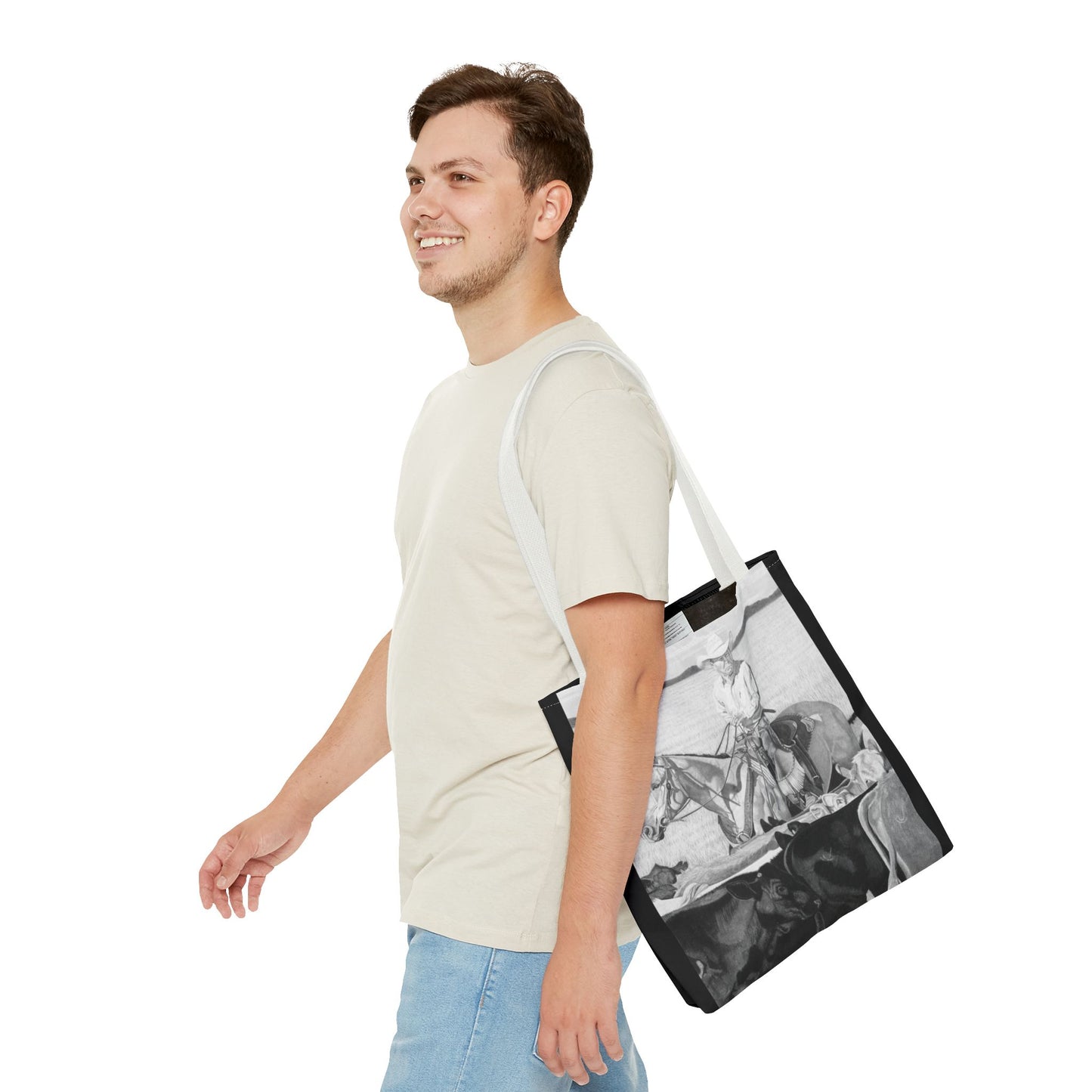 "Hot Day on the Job" Tote Bag, Western Style Shopping Tote, Equestrian Gift, Farmhouse Decor, Horse Lover Accessory