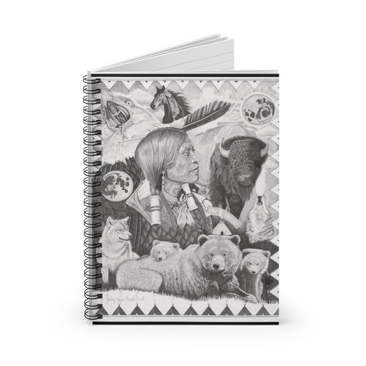 "Two Moon Apache Dream" Western Art Spiral Notebook