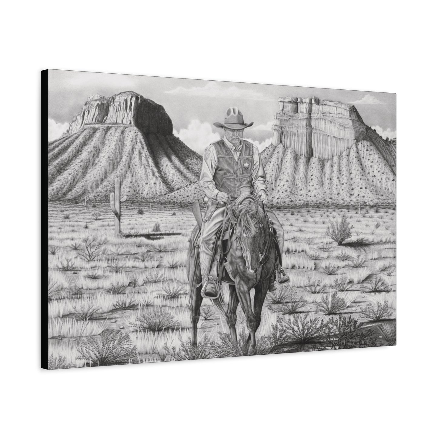 "On The Outlaw Trail" western art on canvas