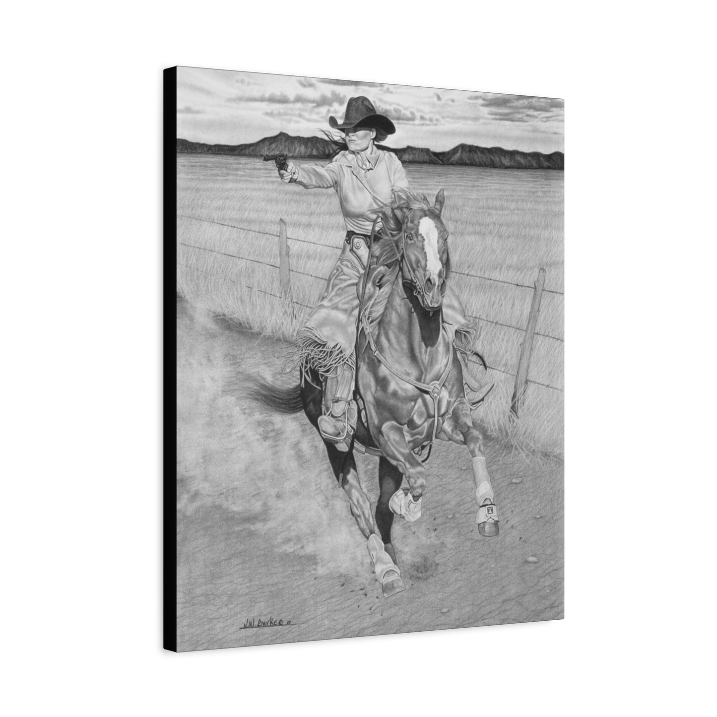 "Dangerouse and Beautiful" western art on canvas