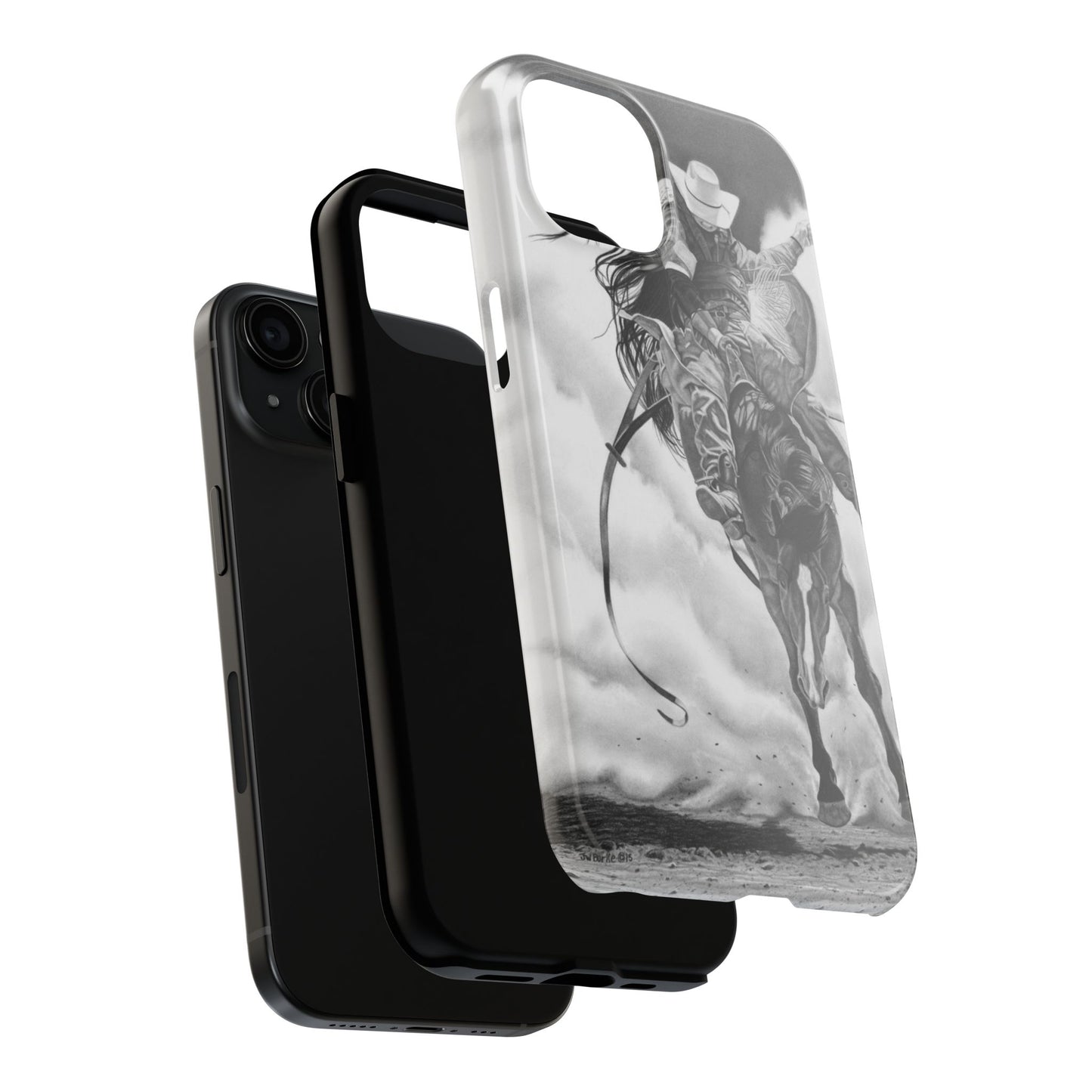"Storn a Brewing" Western Rodeo Phone Cases, Cowboy Design, Tough Protection, Gift for Him, Ranch Decor, Durable Style