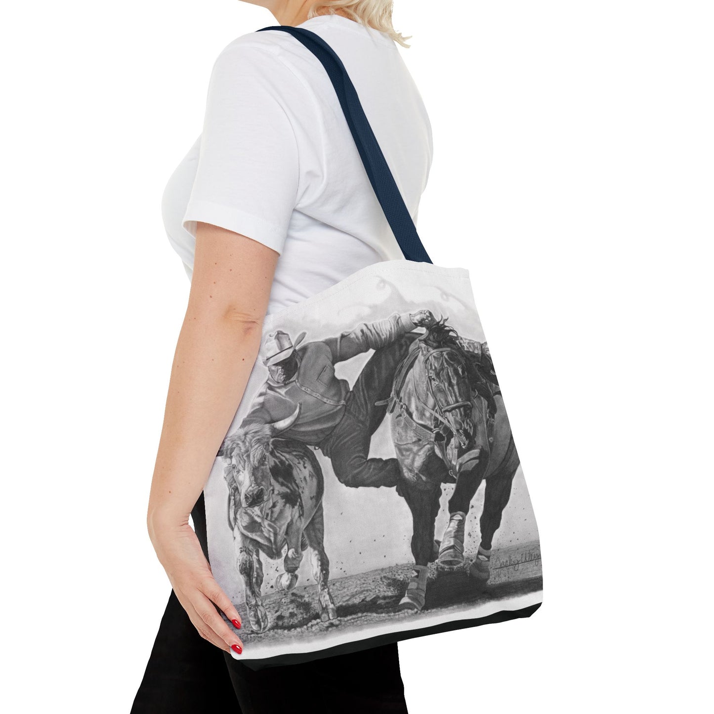 "Cowboy Life #1 " Tote Bag, Western Style Shopping Tote, Equestrian Gift, Farmhouse Decor, Horse Lover Accessory