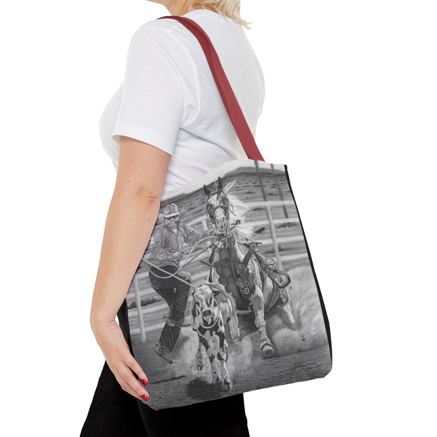"Stone Cold Throw" Western Art Tote Bag