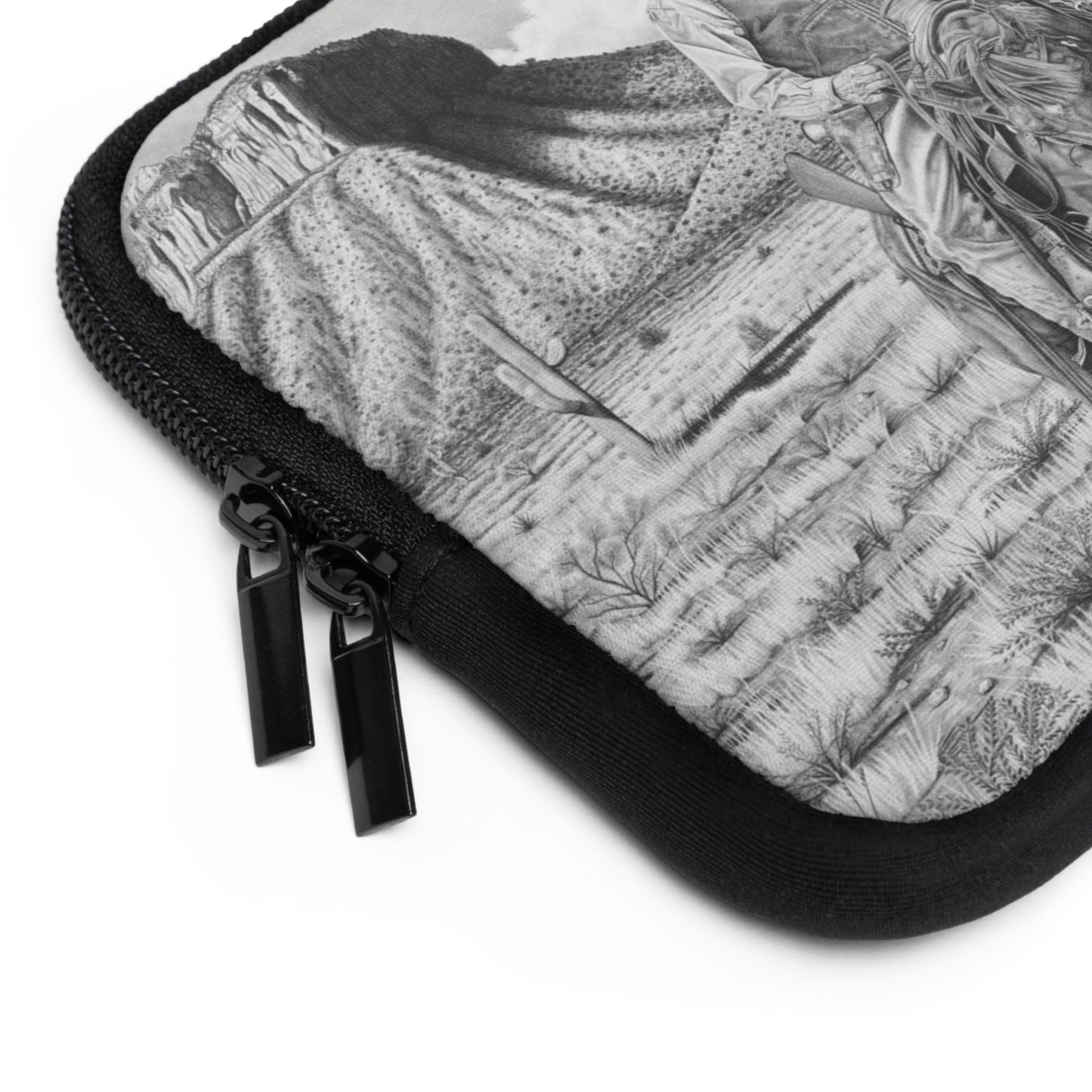 "On The Outlaw Trail" Rustic Cowboy Laptop Sleeve, Western Cowpoke Case, Unique Gift for Ranch Lovers, Rodeo Accessories, Durable Tech Cover