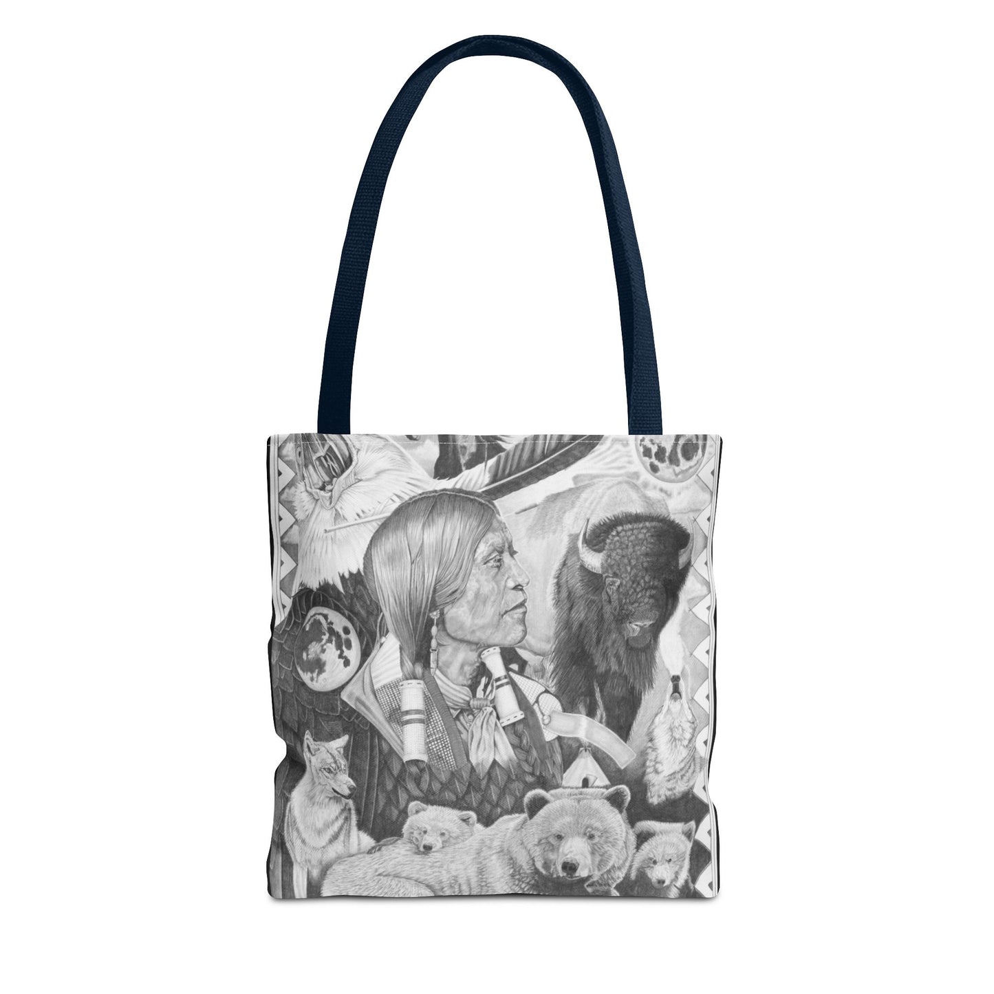 "Two Moon Apache Dream " Tote Bag, Western Style Shopping Tote, Equestrian Gift, Farmhouse Decor, Horse Lover Accessory