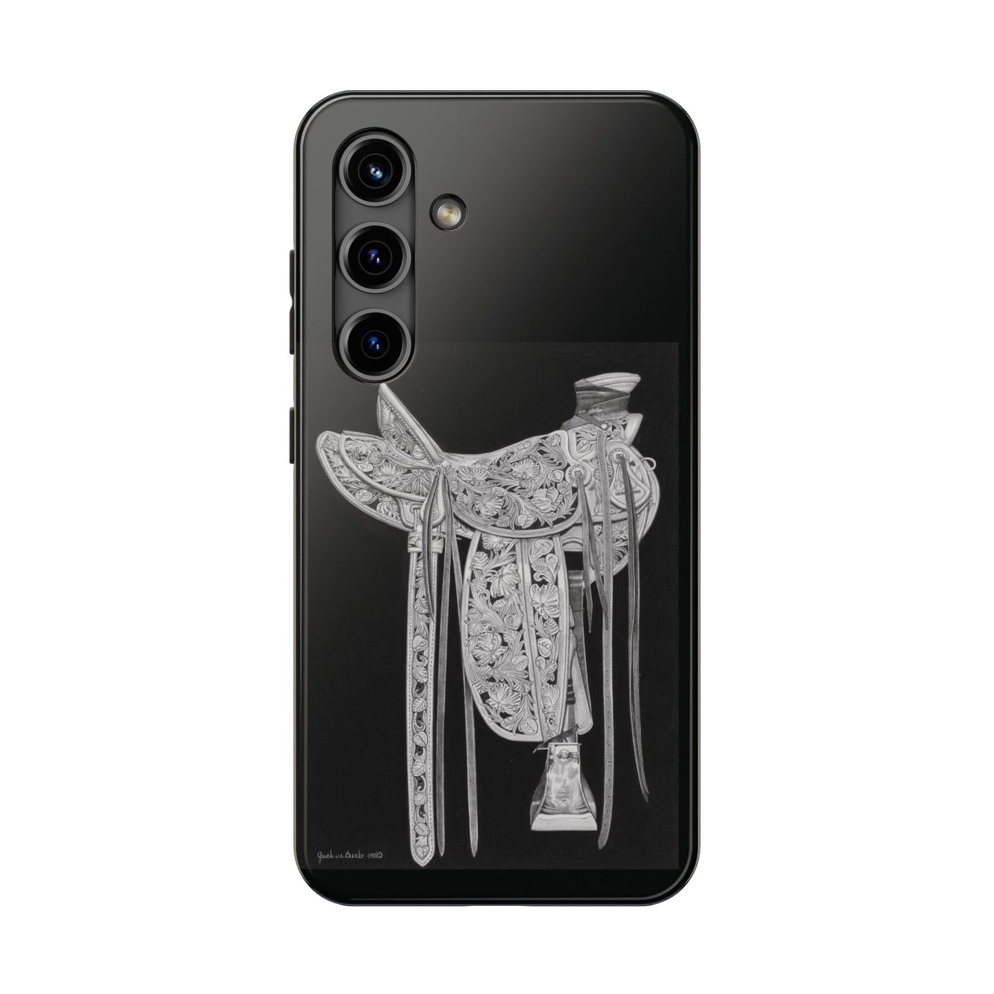 "New Saddle" Western Rodeo Phone Cases, Cowboy Design, Tough Protection, Gift for Him, Ranch Decor, Durable Style