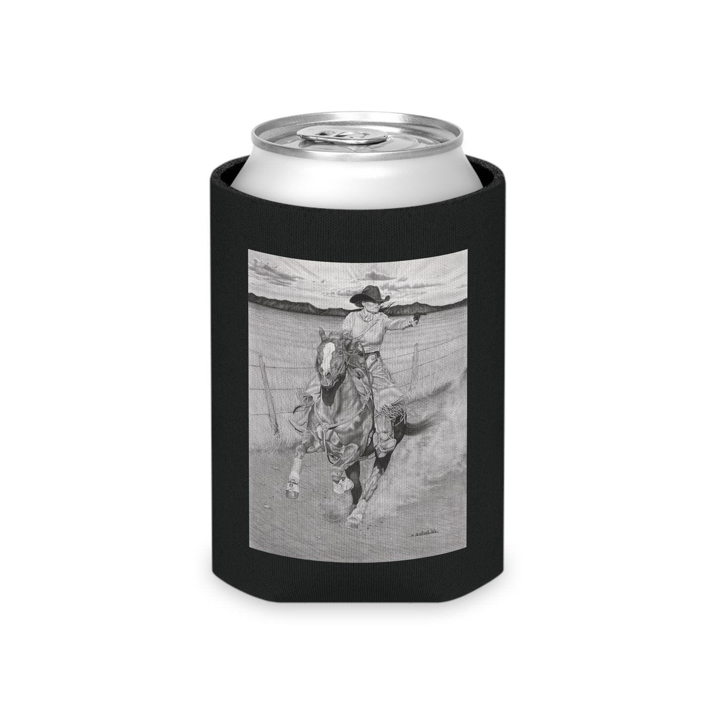 "Dangerouse and Beutiful " Rustic Cowboy Can Cooler, Western Beverage Sleeve, Outdoor Party Gear, Country-Themed Drink Holder, Ideal for BBQs & Tailgates