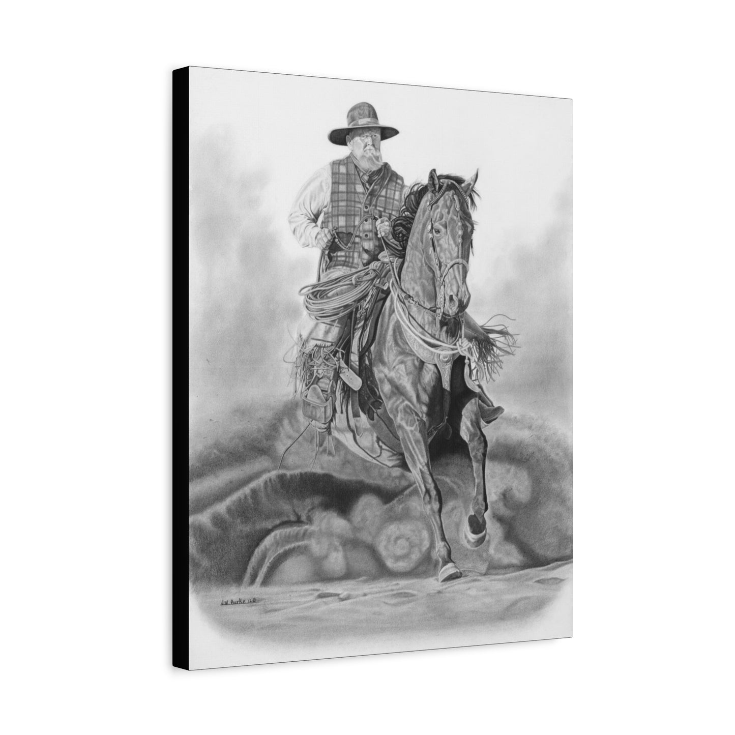 "Trouble Up Ahead " western art on canvas