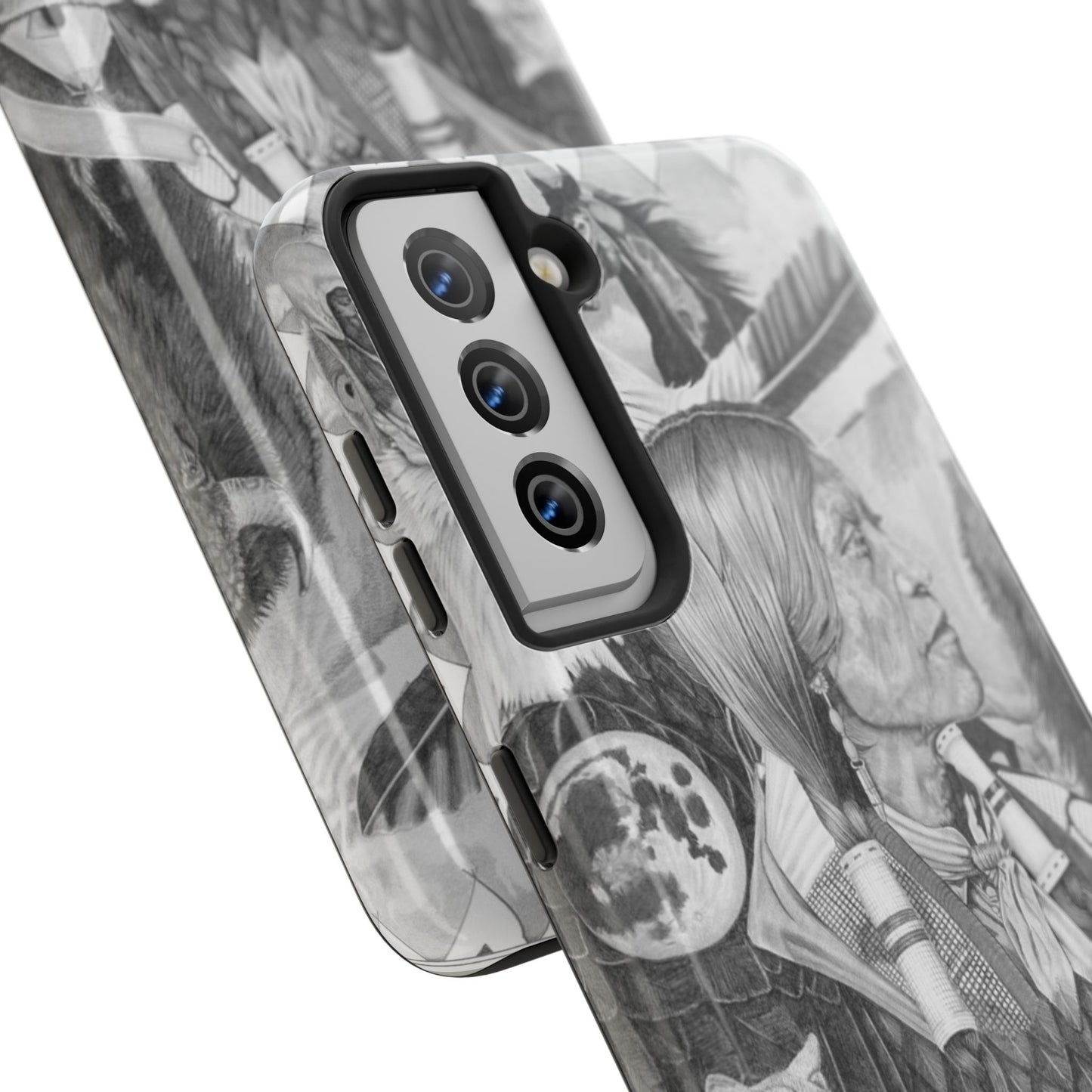 "Two Moon Apache Dream" Western Rodeo Phone Cases, Cowboy Design, Tough Protection, Gift for Him, Ranch Decor, Durable Style