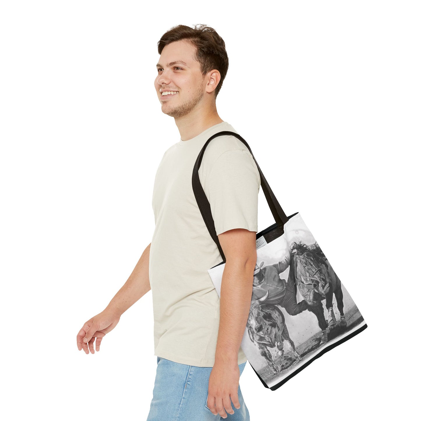 "Cowboy Life #1 " Tote Bag, Western Style Shopping Tote, Equestrian Gift, Farmhouse Decor, Horse Lover Accessory