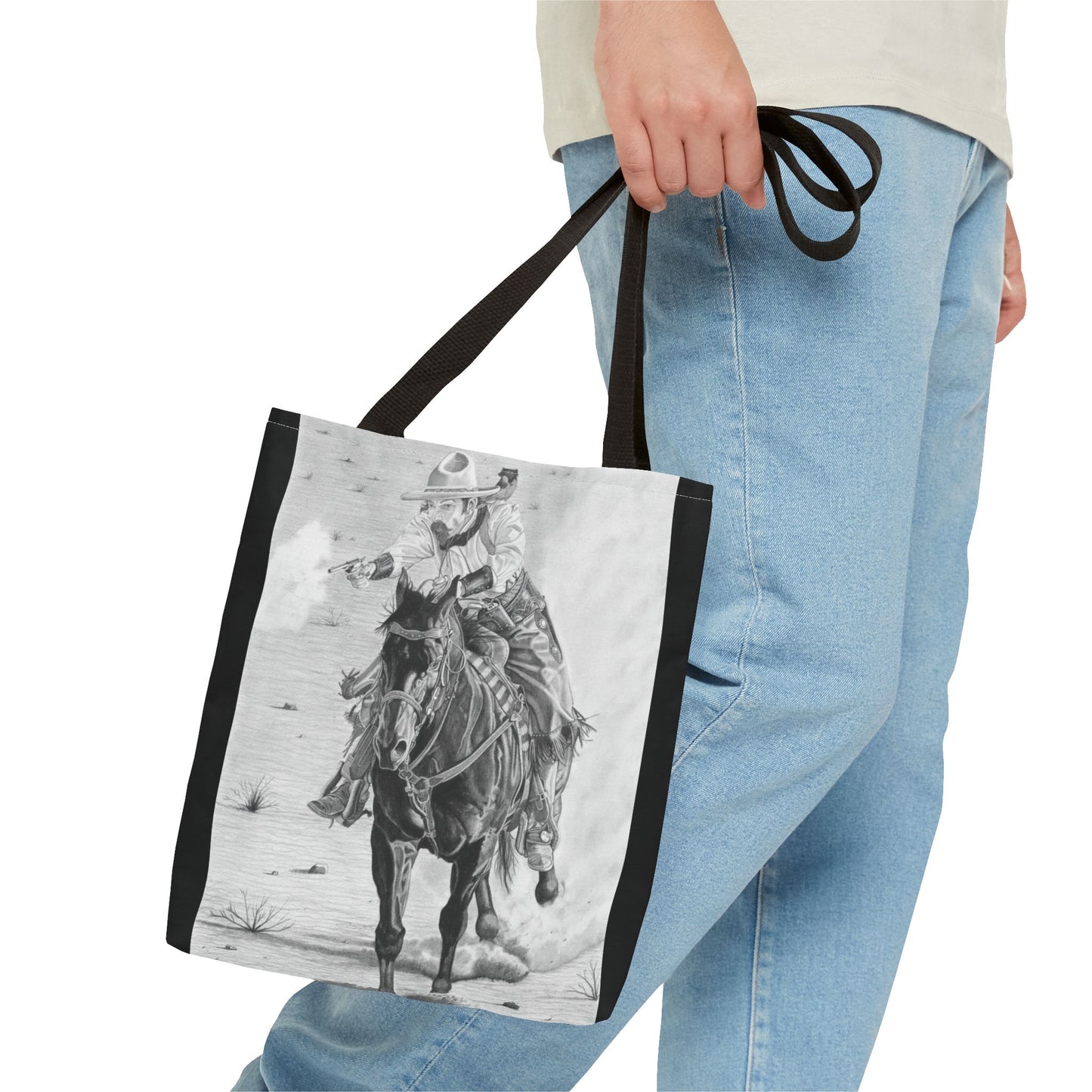 "Wild Bill Rides Again " Tote Bag, Western Style Shopping Tote, Equestrian Gift, Farmhouse Decor, Horse Lover Accessory