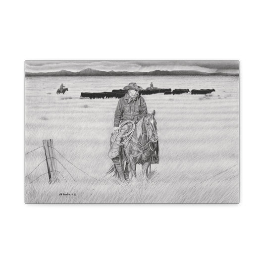 "The Passing Storm" western art on canvas