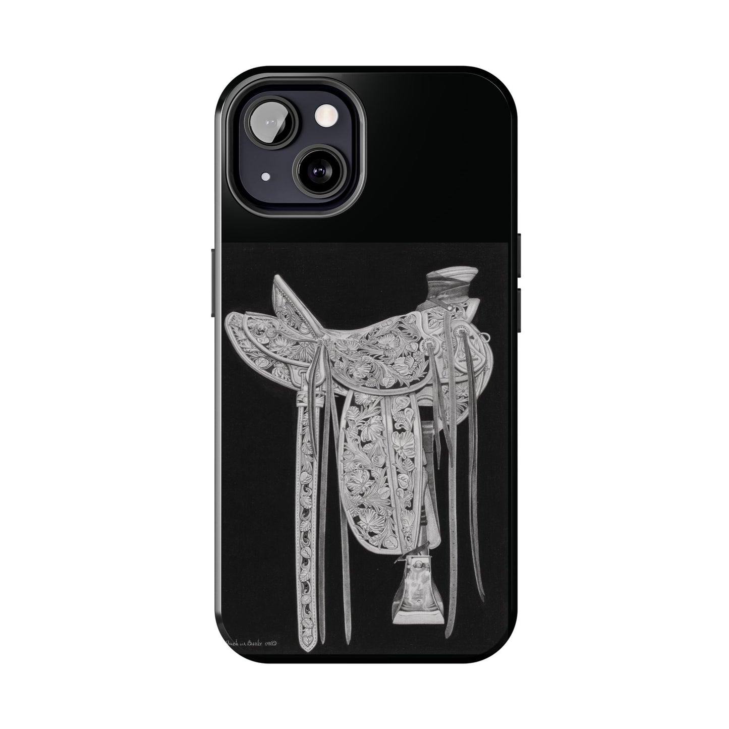 "New Saddle" Western Rodeo Phone Cases, Cowboy Design, Tough Protection, Gift for Him, Ranch Decor, Durable Style