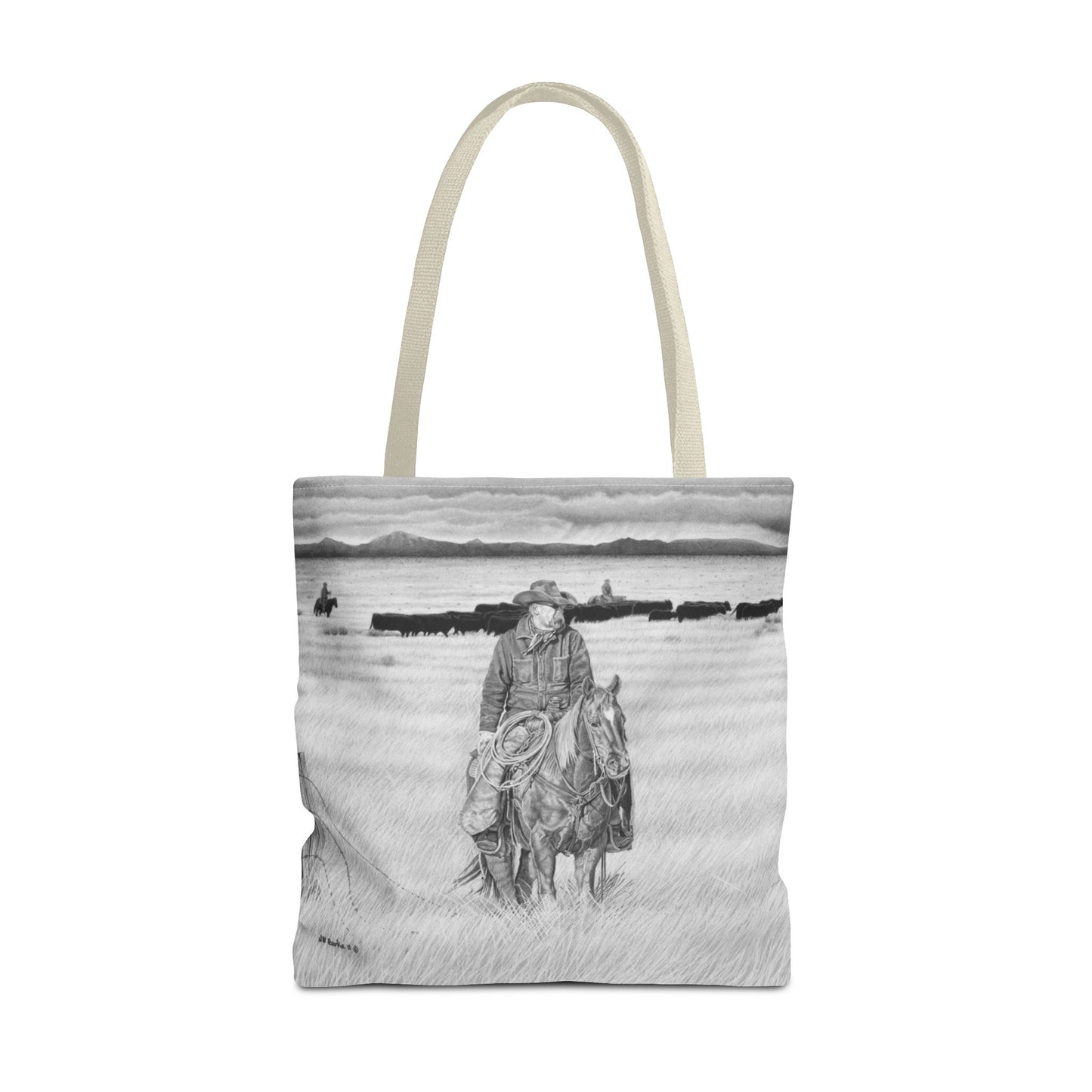 "The Passing Storm" Tote Bag, Western Style Shopping Tote, Equestrian Gift, Farmhouse Decor, Horse Lover Accessory