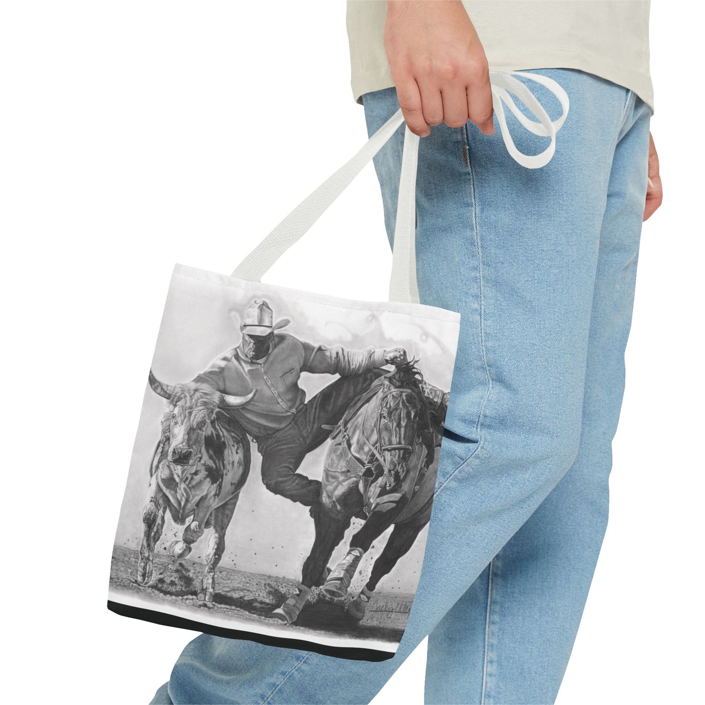 "Cowboy Life #1 " Tote Bag, Western Style Shopping Tote, Equestrian Gift, Farmhouse Decor, Horse Lover Accessory