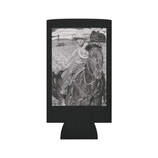 "The Real Billy the Kid" Rustic Cowboy Can Cooler, Western Beverage Sleeve, Outdoor Party Gear, Country-Themed Drink Holder, Ideal for BBQs & Tailgates