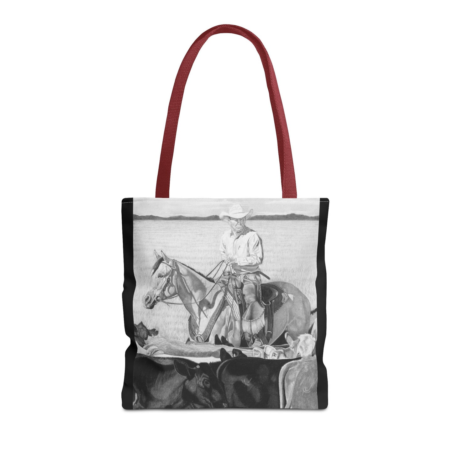 "Hot Day on the Job" Tote Bag, Western Style Shopping Tote, Equestrian Gift, Farmhouse Decor, Horse Lover Accessory