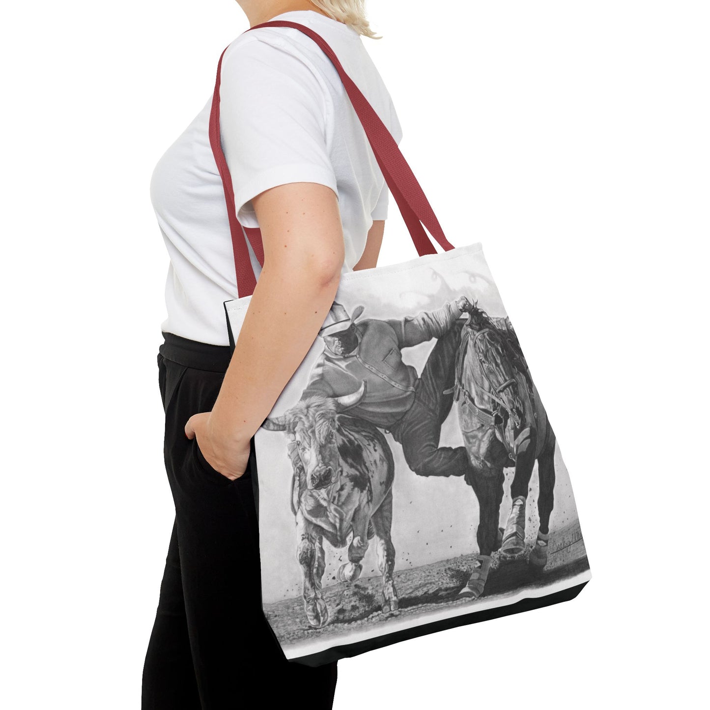 "Cowboy Life #1 " Tote Bag, Western Style Shopping Tote, Equestrian Gift, Farmhouse Decor, Horse Lover Accessory