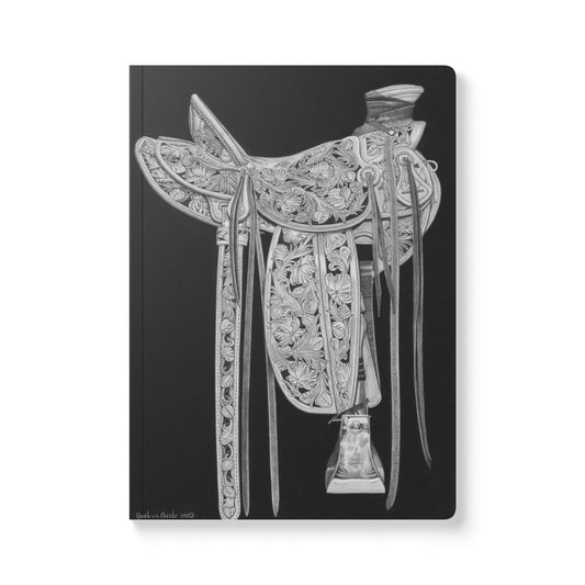 "New Saddle" Native American Wildlife Softcover Journal, Notebook for Writing, Artistic Gift, Travel Journal, Eco-Friendly Stationery, Unique Artwork