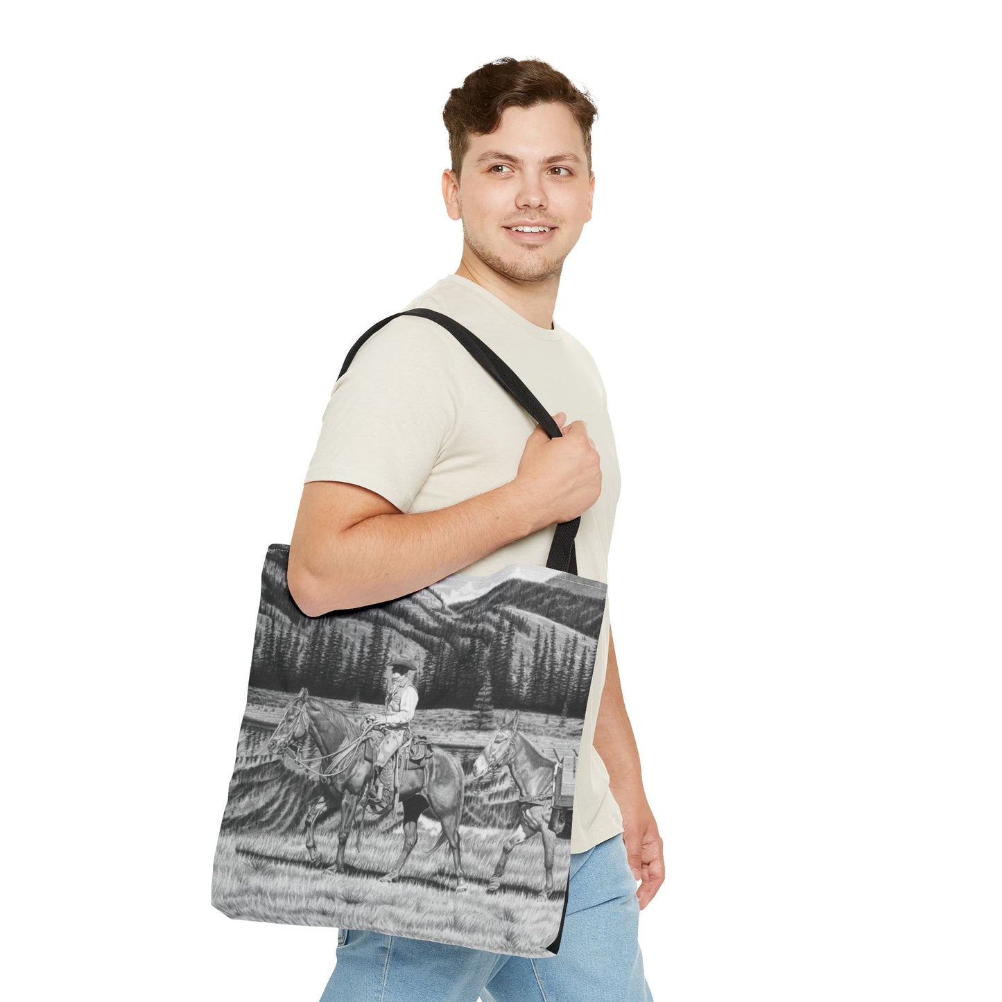 "Still Day on the Trail" Western Art Tote Bag