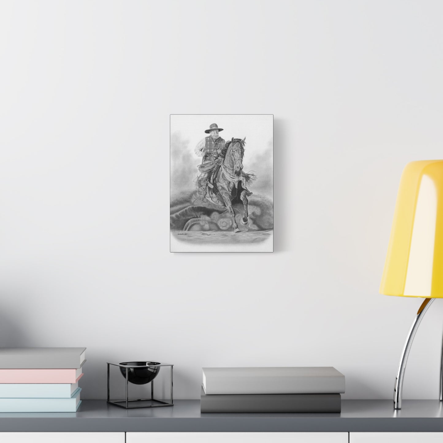 "Trouble Up Ahead " western art on canvas