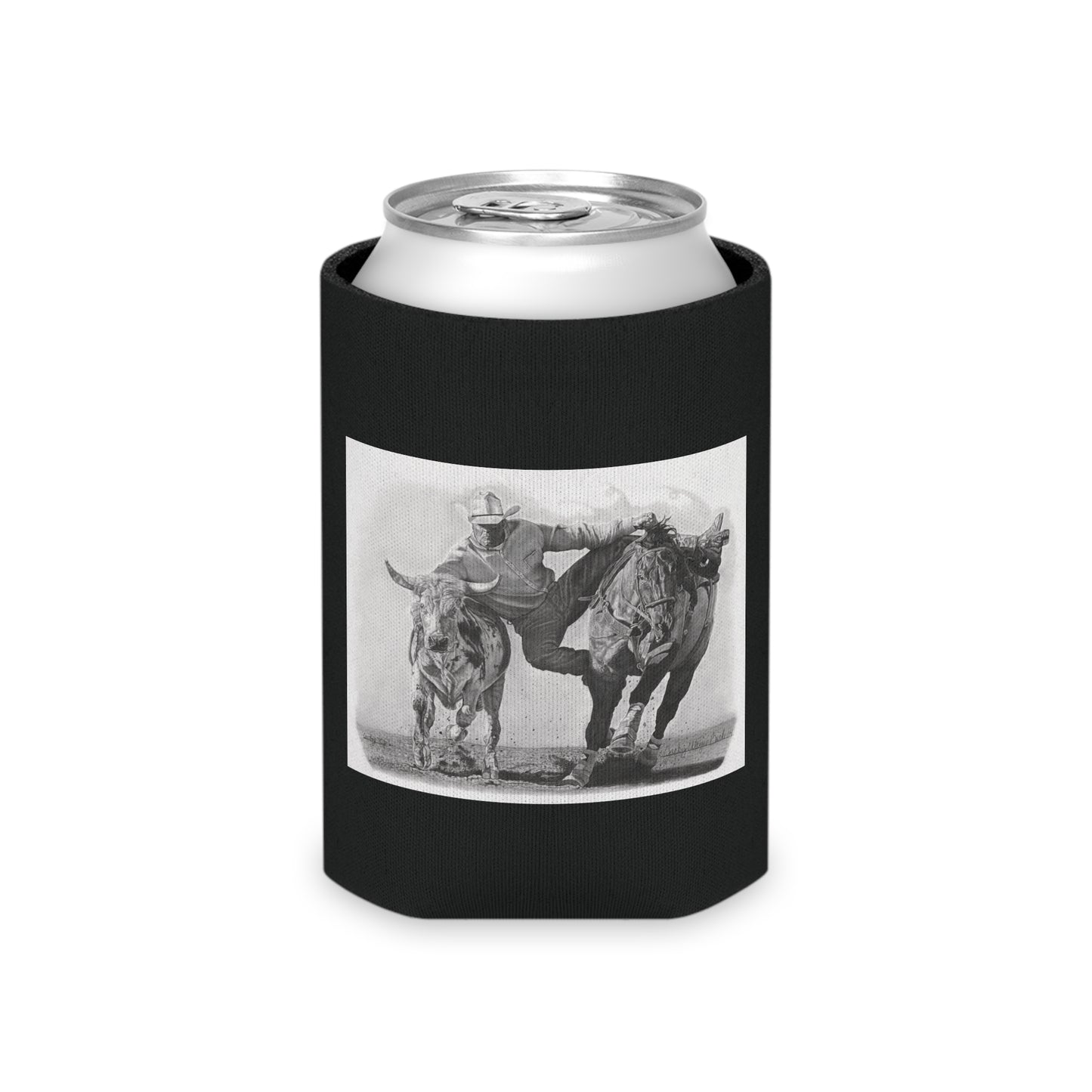 "Cowboy Life #1 " Rustic Cowboy Can Cooler, Western Beverage Sleeve, Outdoor Party Gear, Country-Themed Drink Holder, Ideal for BBQs & Tailgates
