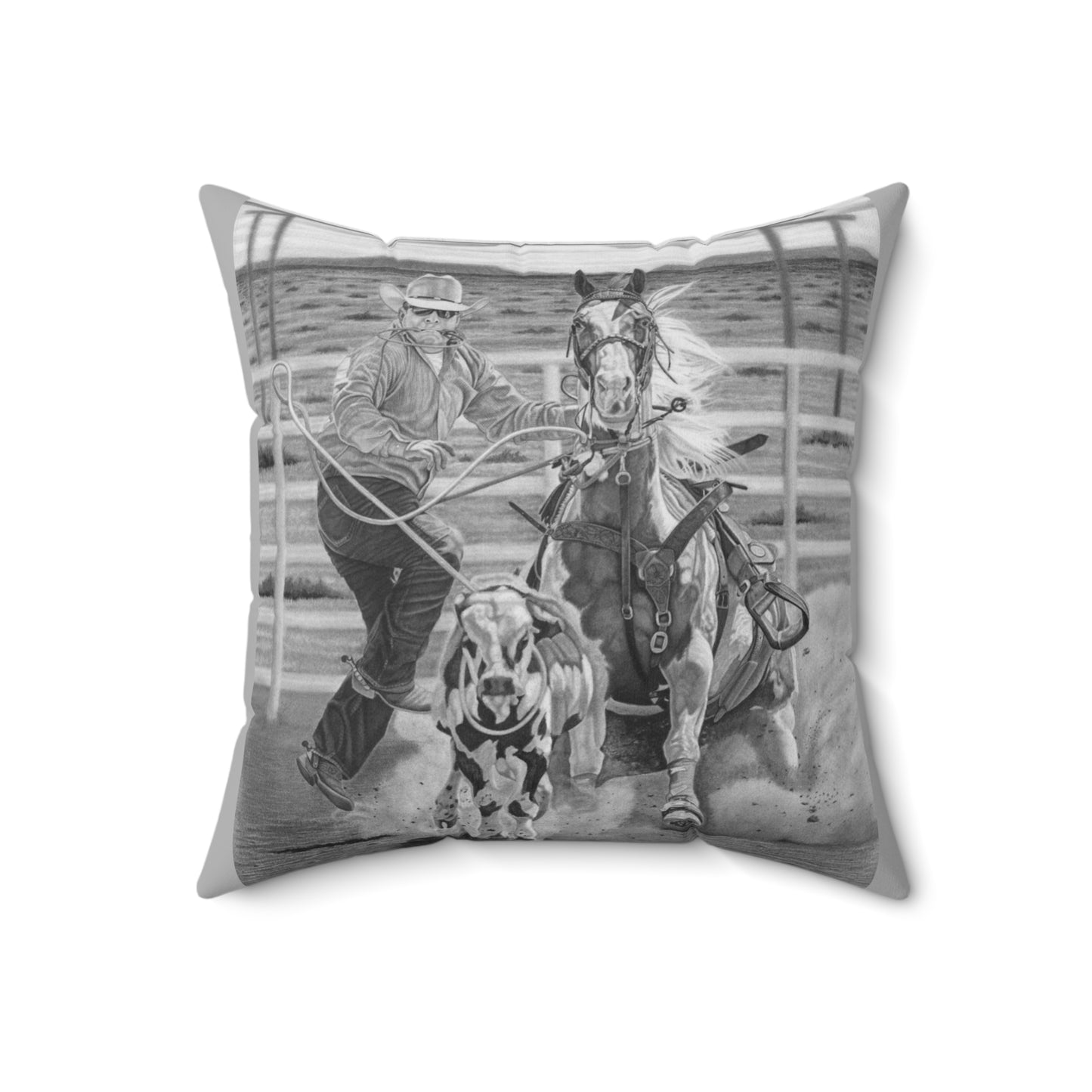 "Stone Cold Throw" Cowboy Decor Pillow, Western Home Accent, Farmhouse Throw Pillow, Gift for Horse Lovers, Country Style Cushion