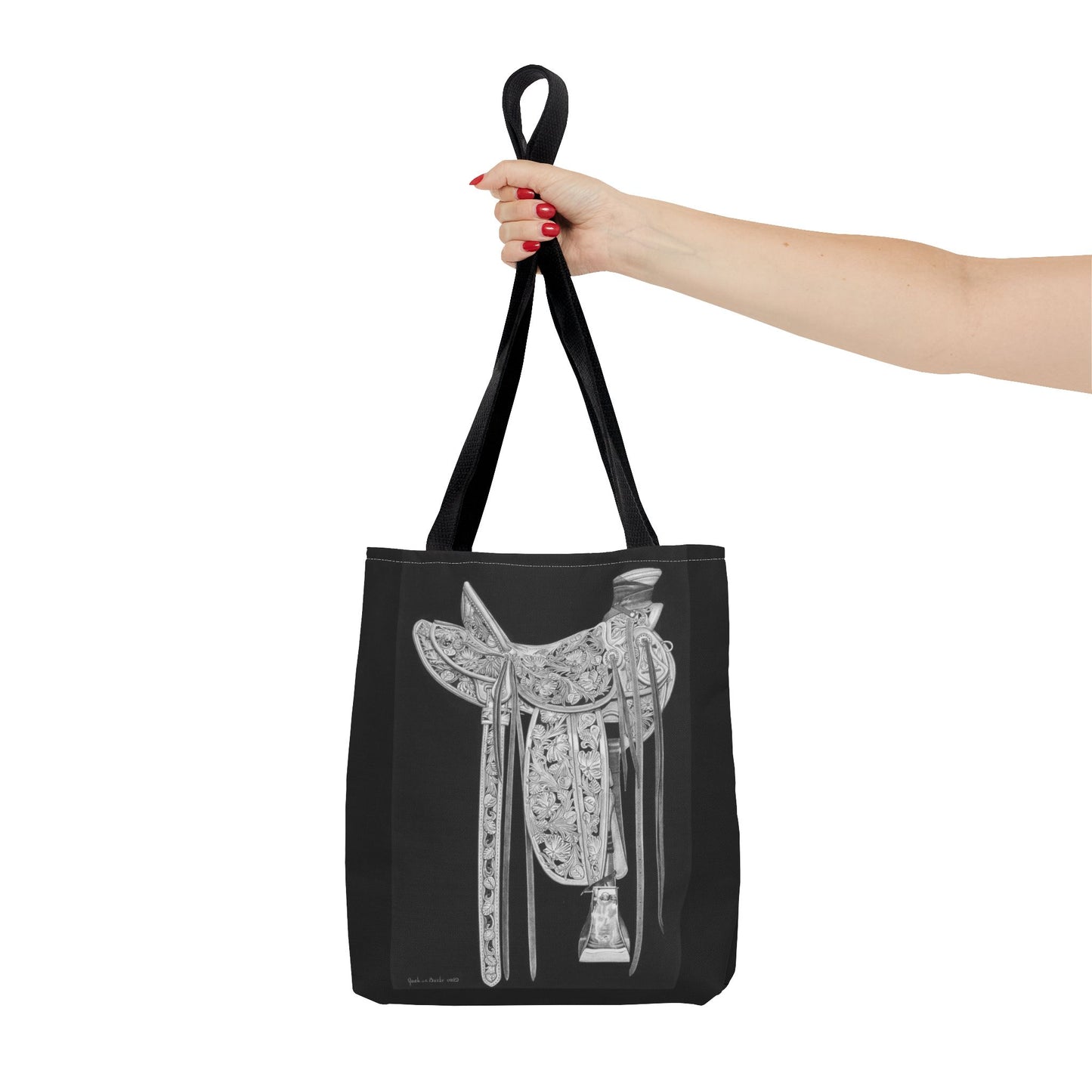 "New Saddle " Western Style Shopping Tote, Equestrian Gift, Farmhouse Decor, Horse Lover Accessory