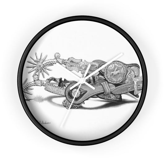 "Spurs" Cowboy Wall Clock - Vintage Farmhouse Decor, Western Theme Timepiece, Country Home Accent, Horse Lover Gift, Unique Wall Art