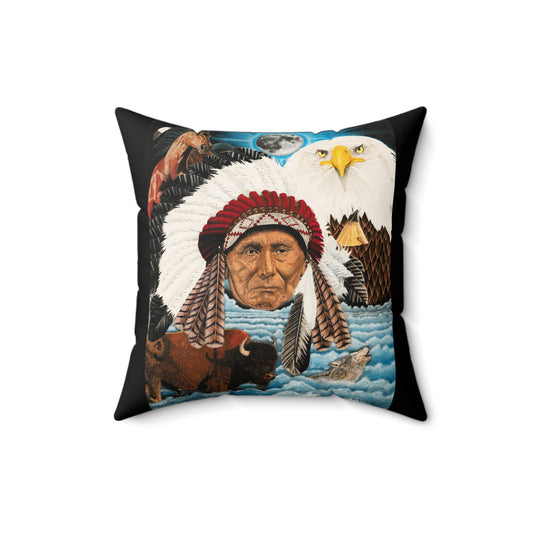 "Dream of Chief Joseph" , Cowboy Decor Pillow, Western Home Accent, Farmhouse Throw Pillow, Gift for Horse Lovers, Country Style Cushion