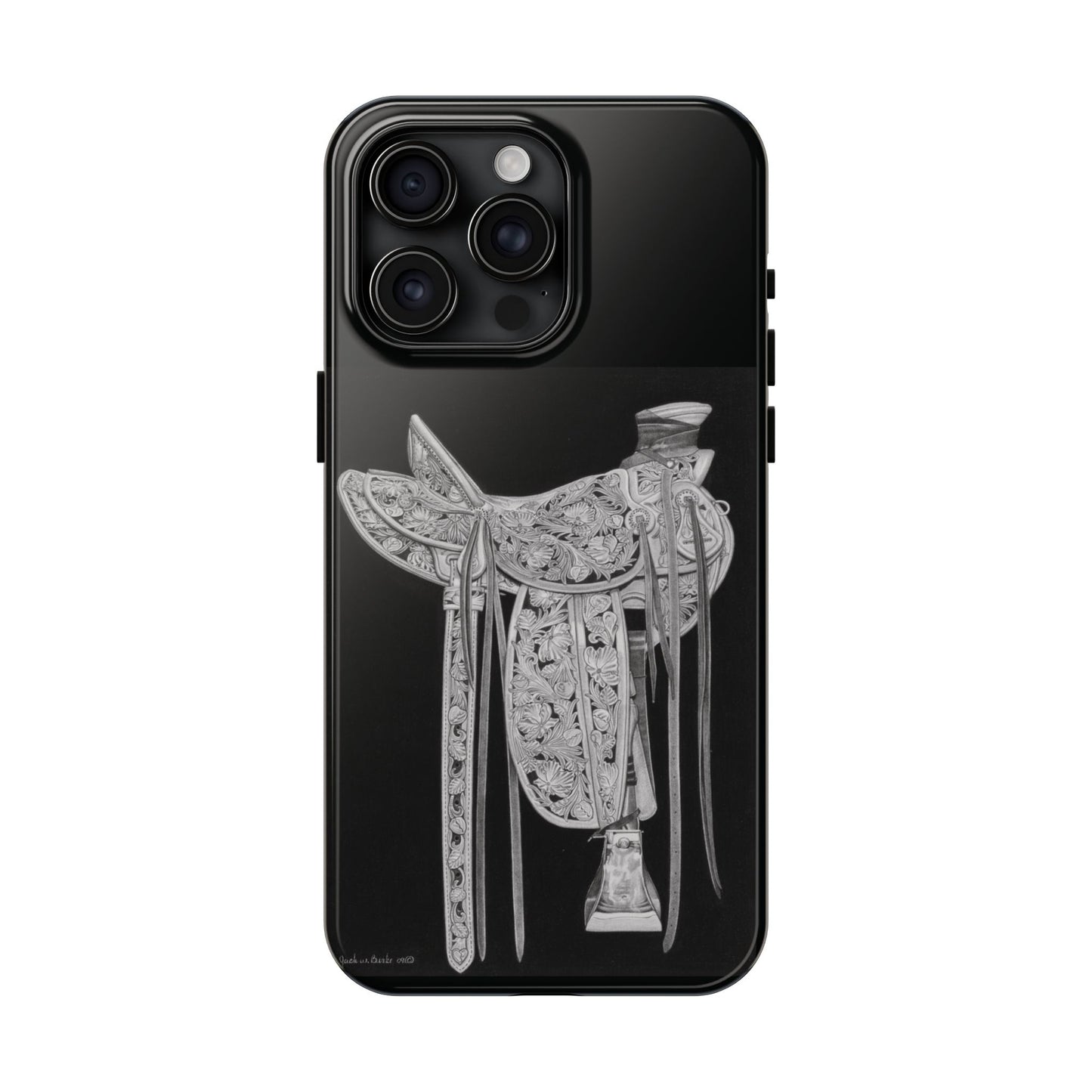 "New Saddle" Western Rodeo Phone Cases, Cowboy Design, Tough Protection, Gift for Him, Ranch Decor, Durable Style