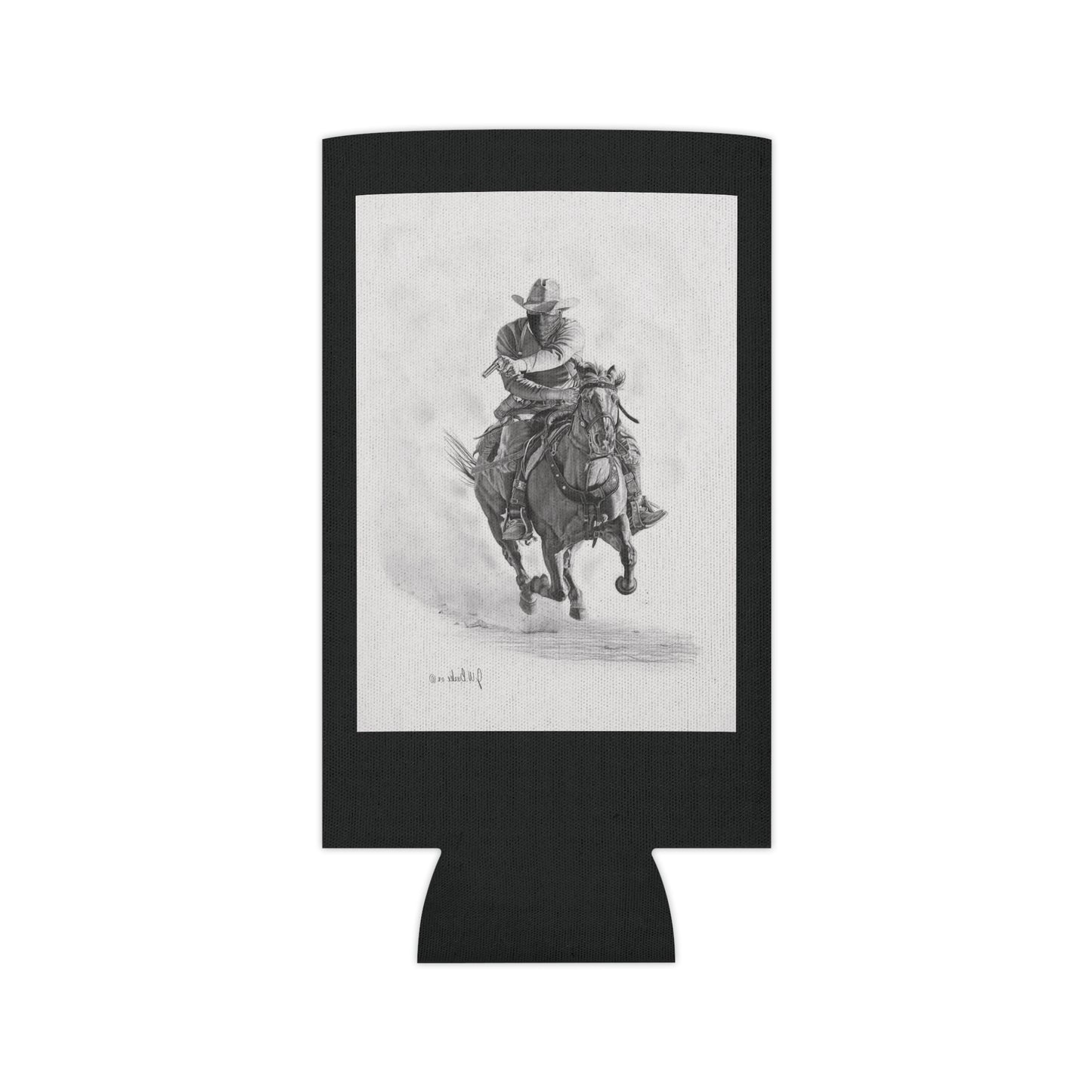 " Bandit " Rustic Cowboy Can Cooler, Western Beverage Sleeve, Outdoor Party Gear, Country-Themed Drink Holder, Ideal for BBQs & Tailgates