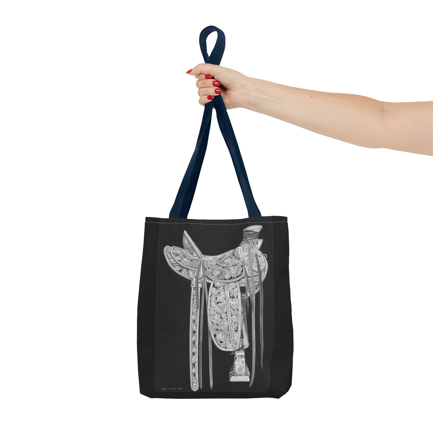 "New Saddle " Western Style Shopping Tote, Equestrian Gift, Farmhouse Decor, Horse Lover Accessory