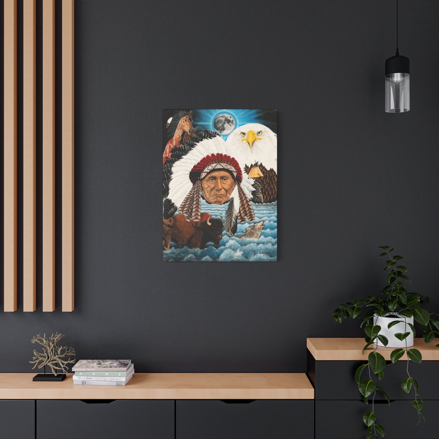 "Dream of Chief Joseph" western art on canvas