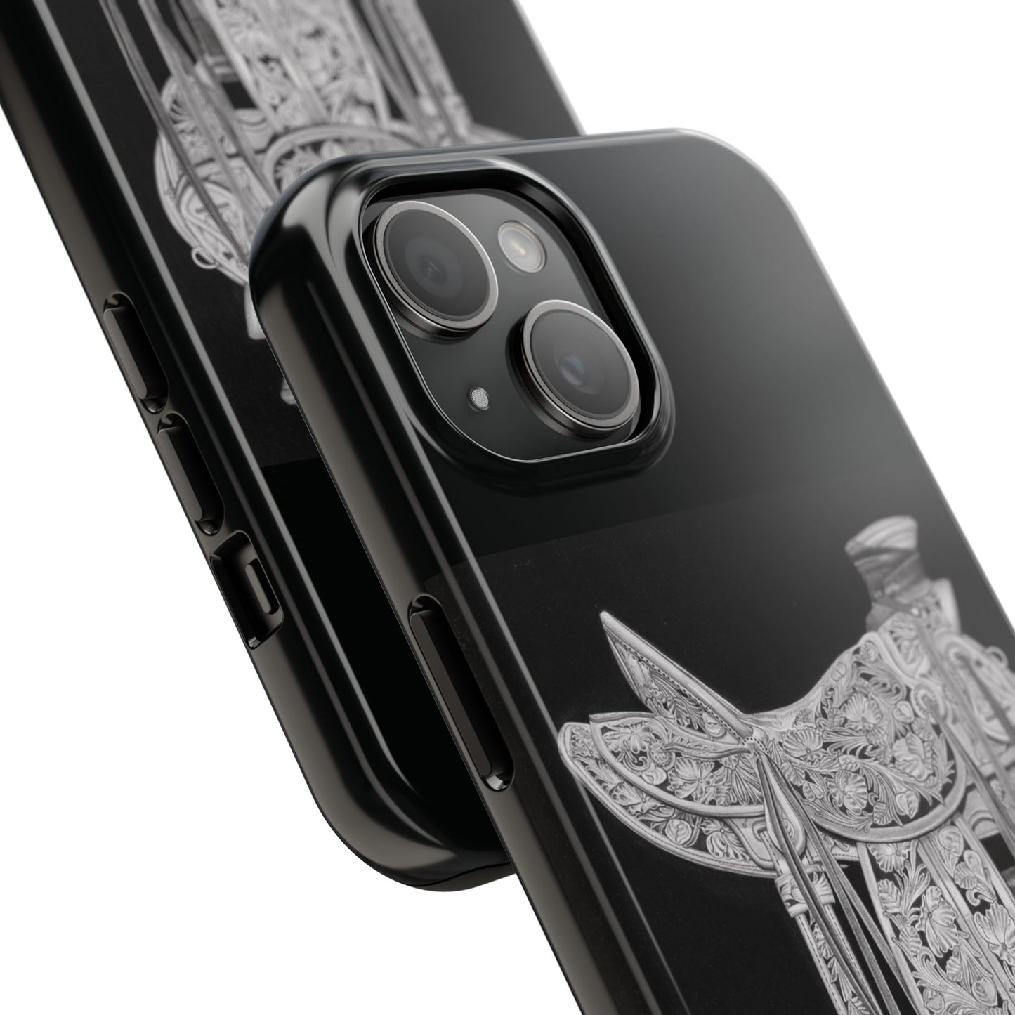 "New Saddle" Western Rodeo Phone Cases, Cowboy Design, Tough Protection, Gift for Him, Ranch Decor, Durable Style